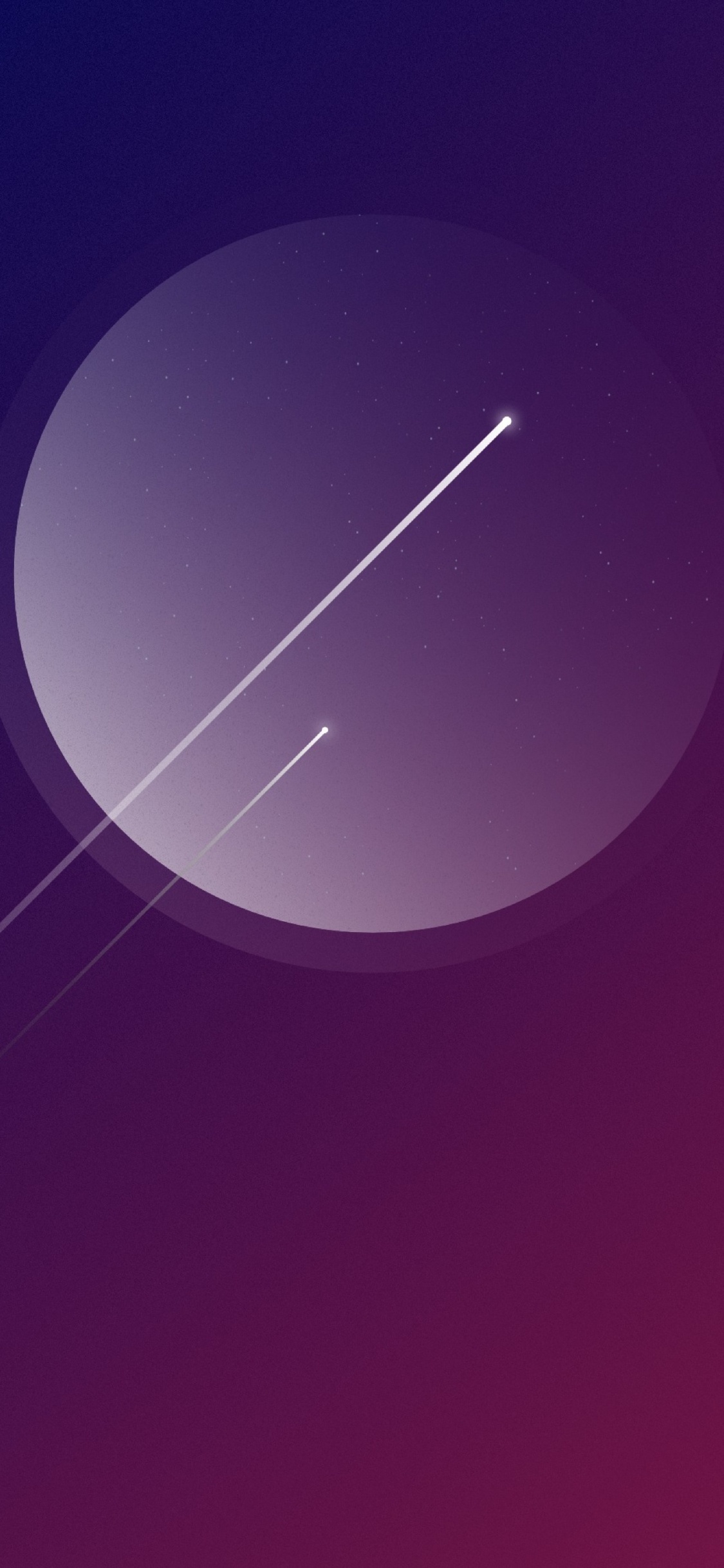 Illustration de la Lune Violette et Blanche. Wallpaper in 1125x2436 Resolution