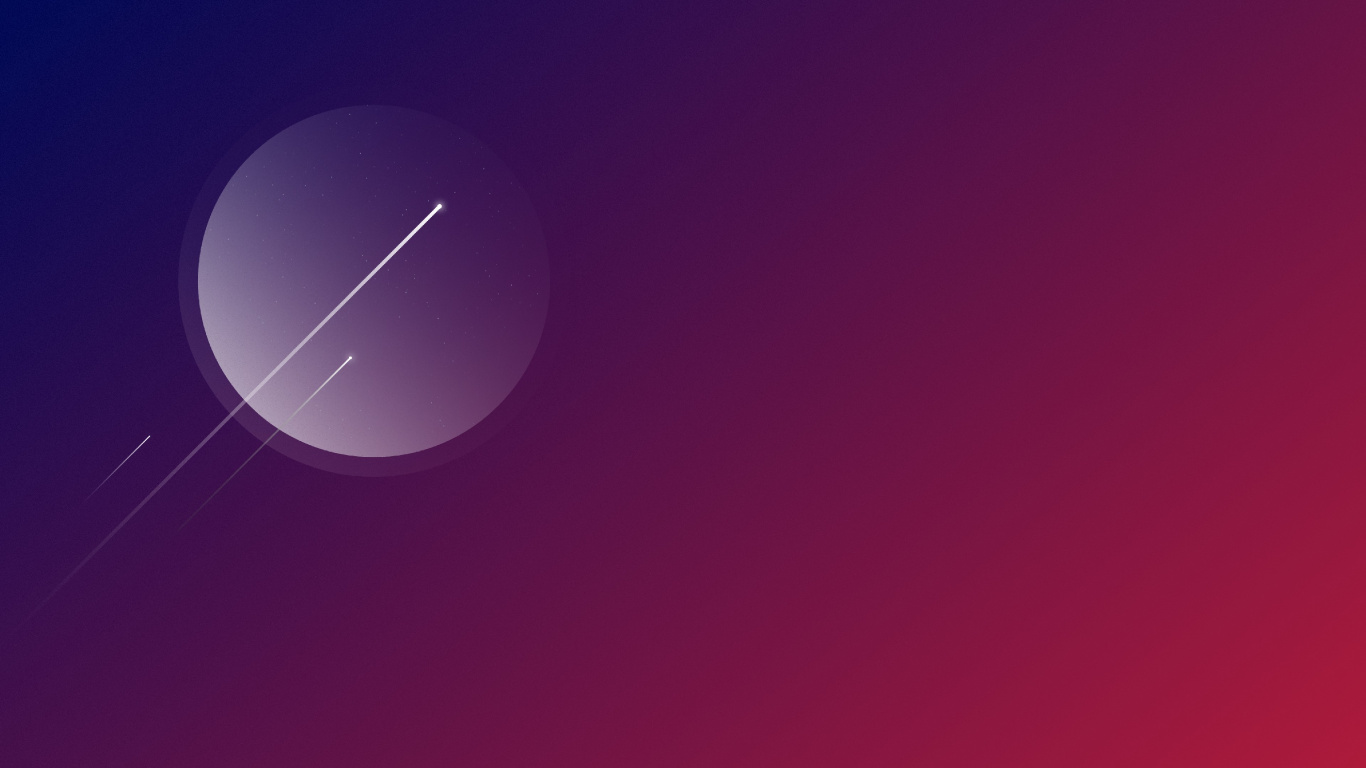 Purple and White Moon Illustration. Wallpaper in 1366x768 Resolution