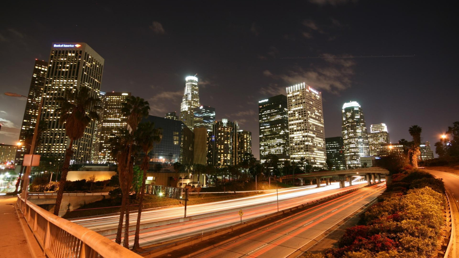 City Buildings During Night Time. Wallpaper in 1920x1080 Resolution