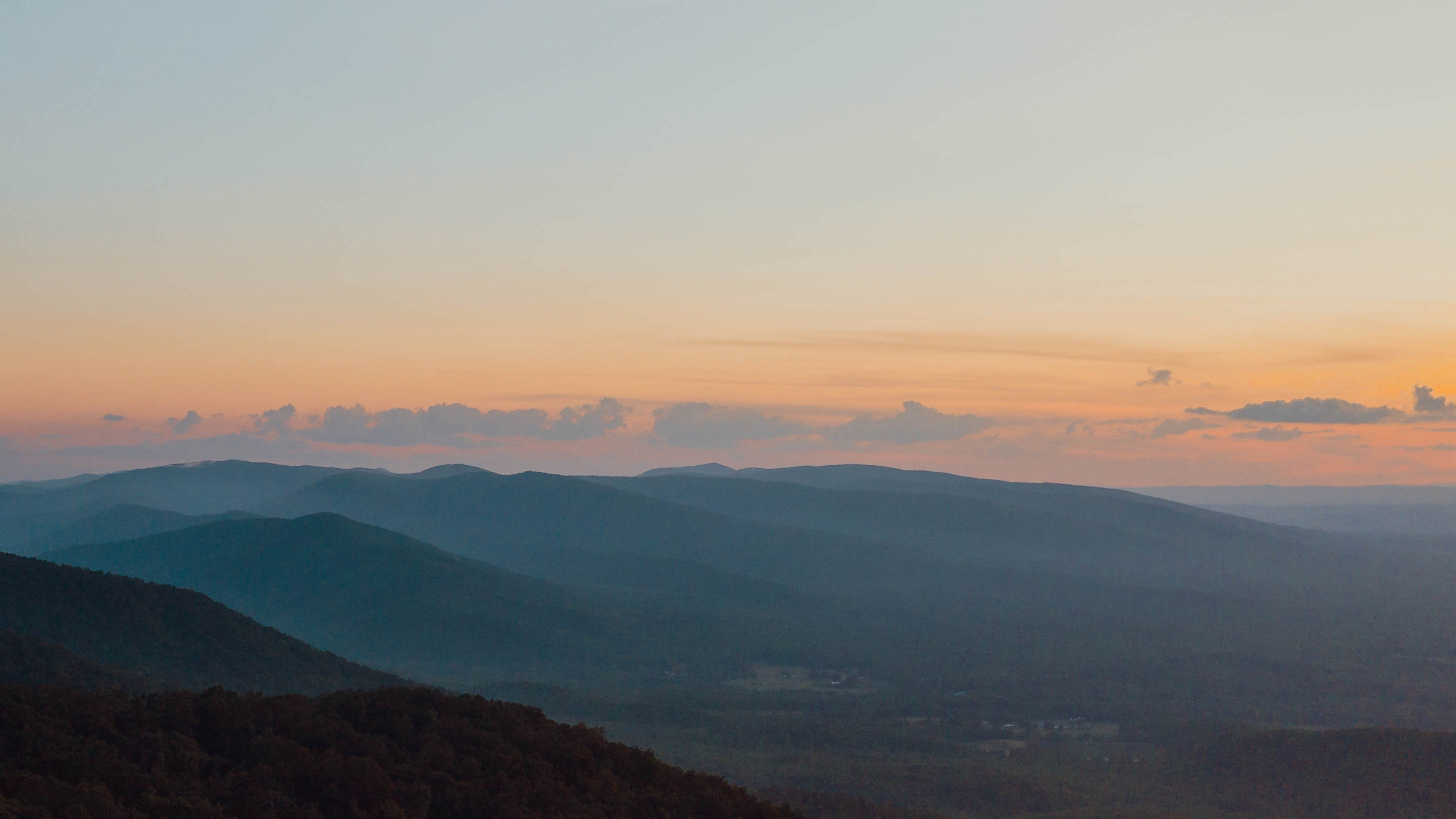 Cloud, Mountain, Ridge, Silhouette, Sky. Wallpaper in 2560x1440 Resolution