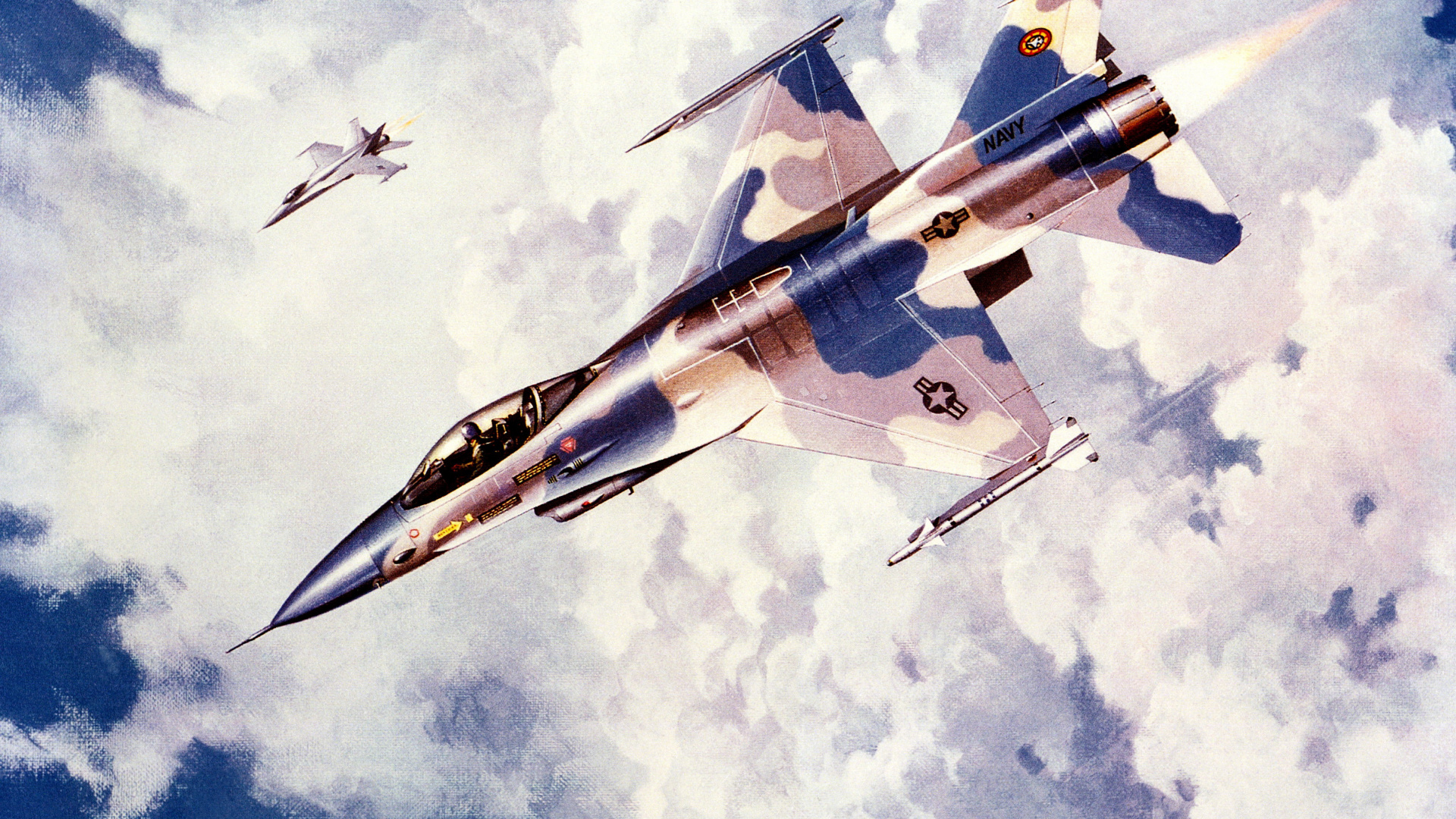 Weißes Und Blaues Düsenflugzeug in Der Luft. Wallpaper in 1920x1080 Resolution