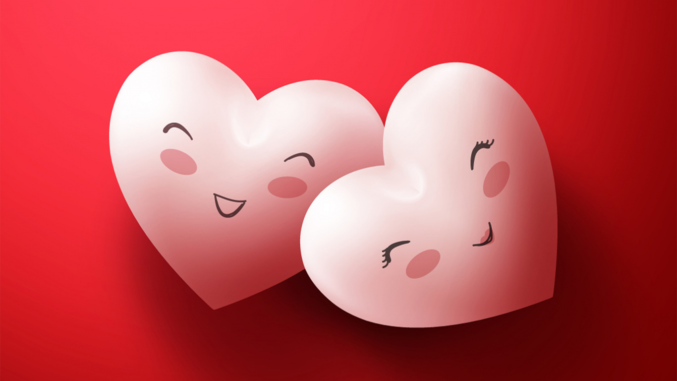 Heart, Valentines Day, Love, Pink, Valentine. Wallpaper in 1366x768 Resolution