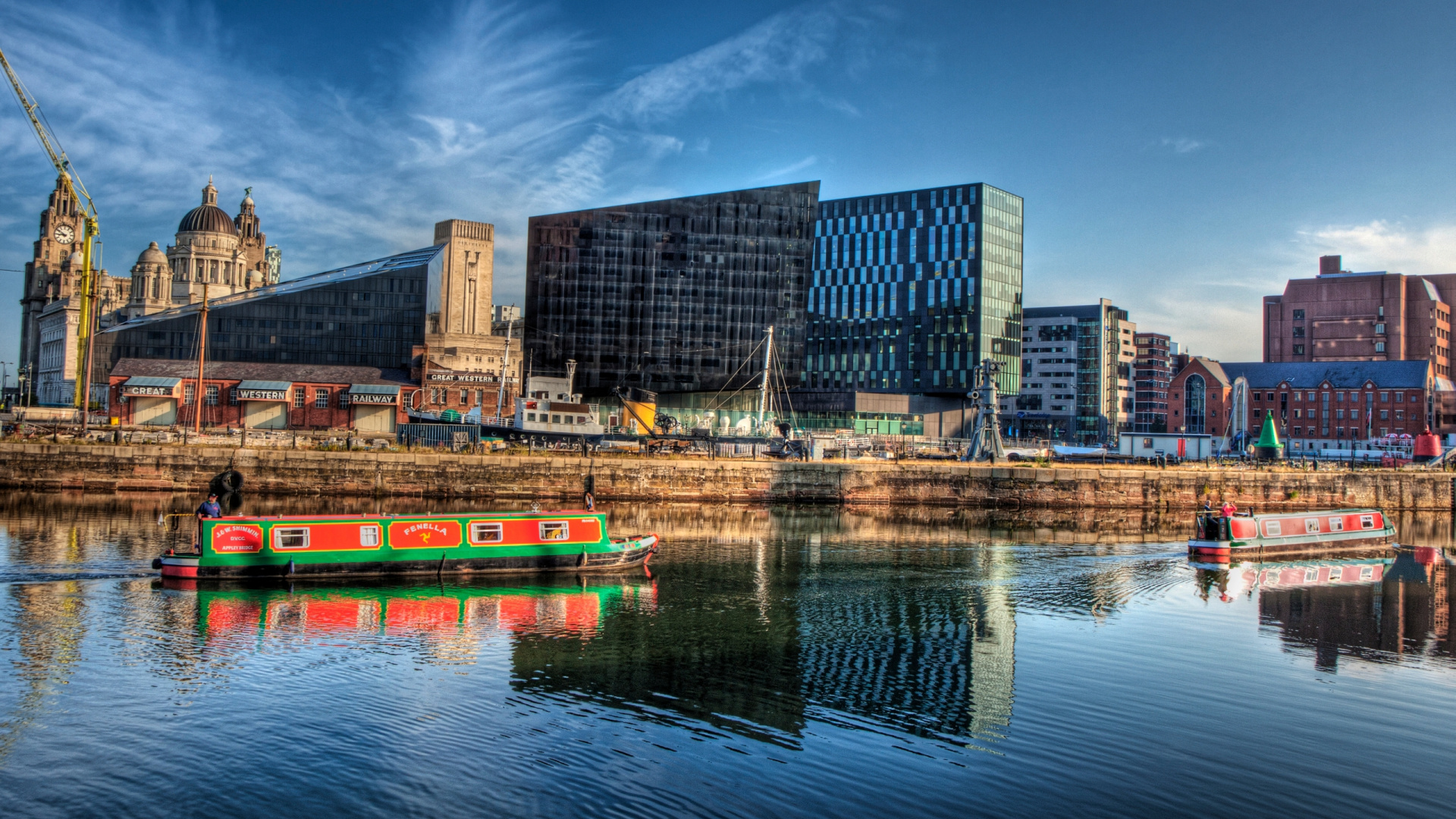 Body of Water Near City Buildings During Daytime. Wallpaper in 1920x1080 Resolution