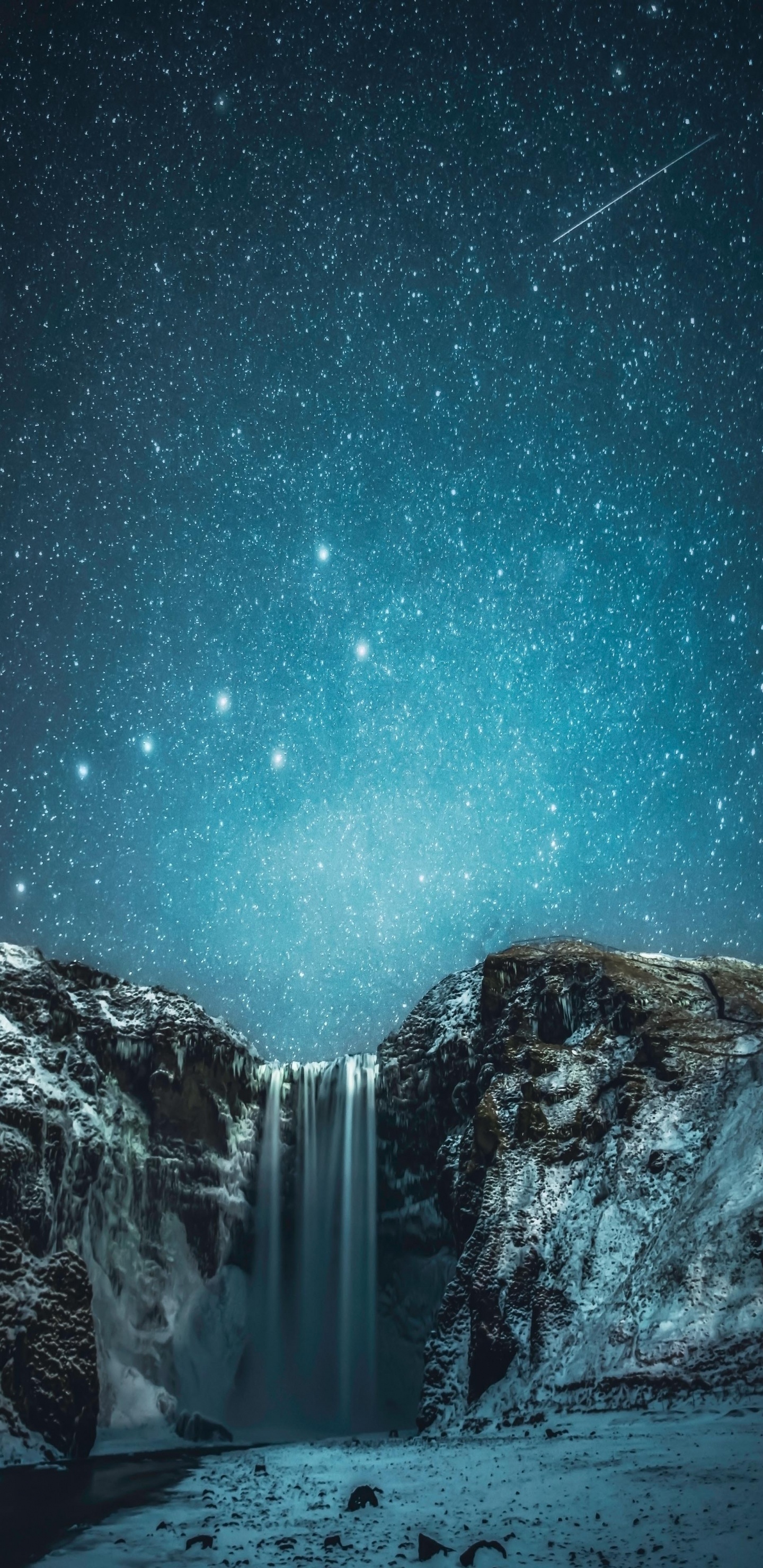 Nature Marvellous, Nature, Painting, Skgafoss, Atmosphere. Wallpaper in 1440x2960 Resolution