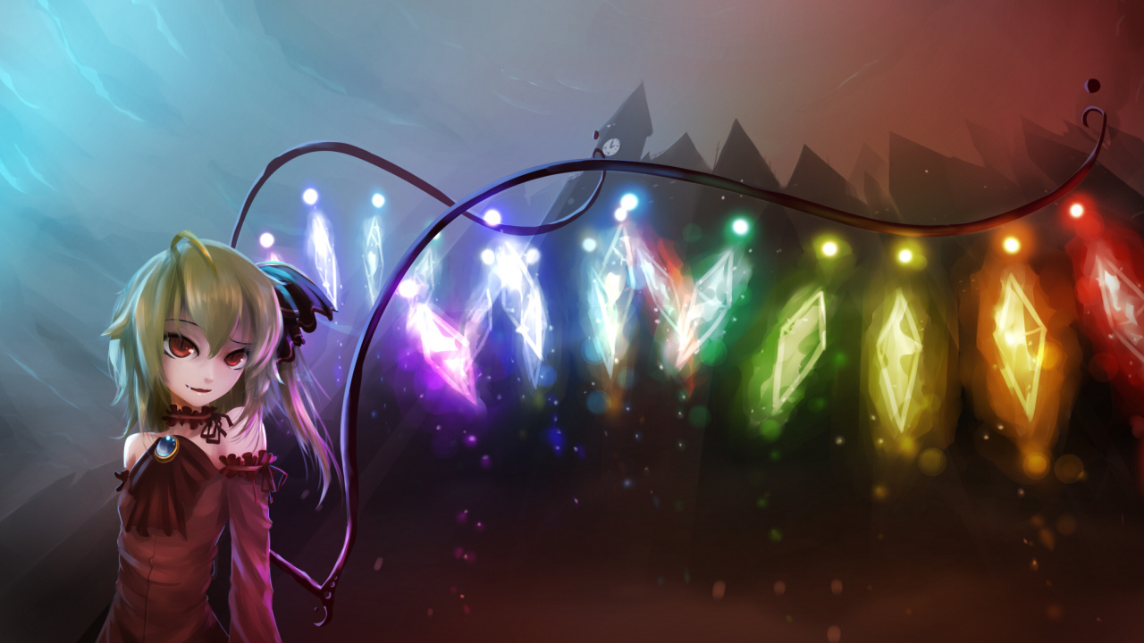 Frau im Rosa Langarmhemd Mit Lila Und Grünen Lichtern. Wallpaper in 1280x720 Resolution