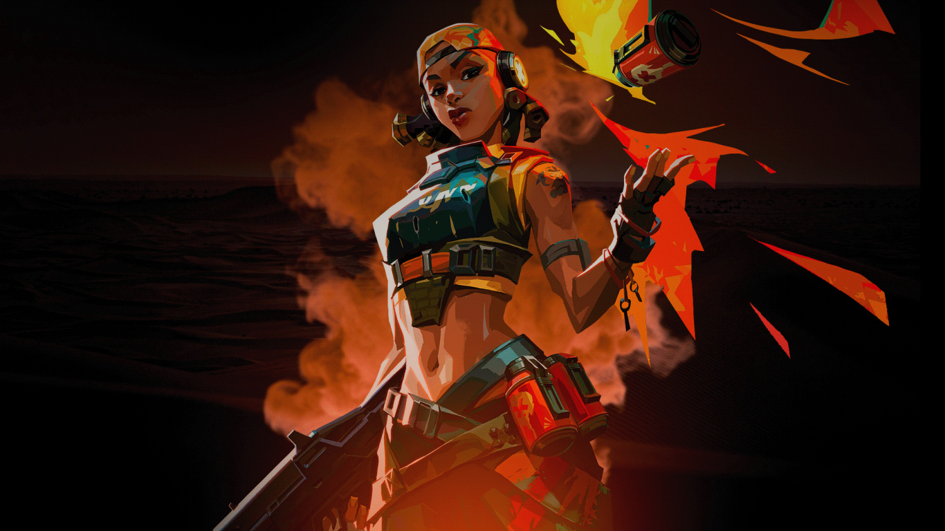 VALORANT, Riot Games, Cartoon, Art, Événement. Wallpaper in 1366x768 Resolution