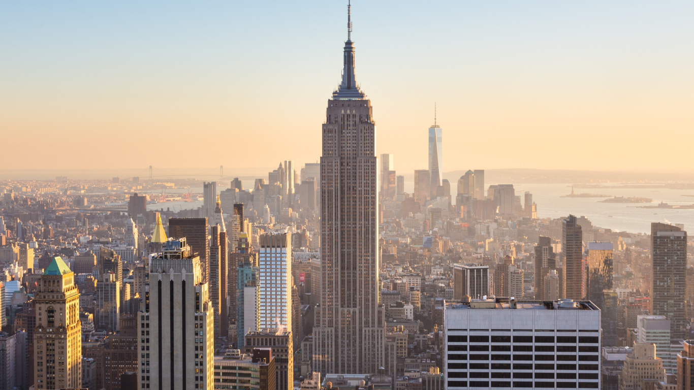 City Skyline During Day Time. Wallpaper in 1366x768 Resolution