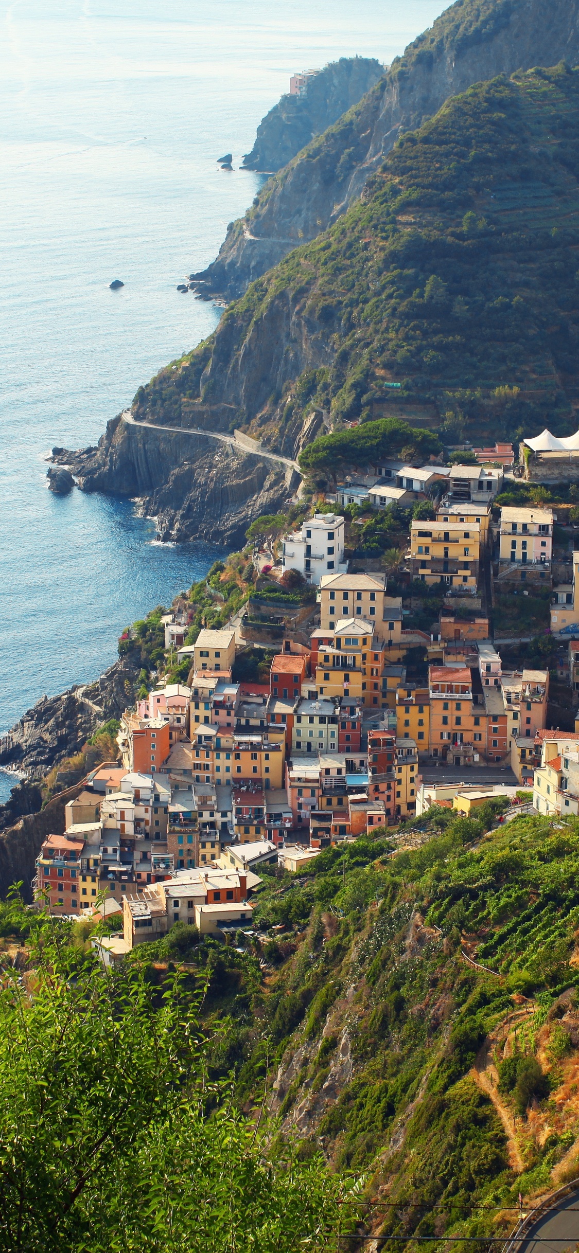 Aerial View of City Near Body of Water During Daytime. Wallpaper in 1125x2436 Resolution