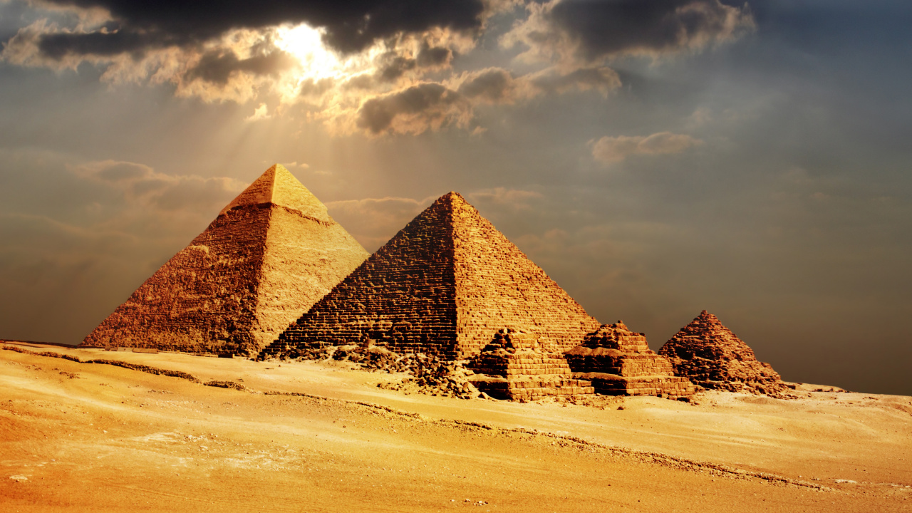 埃及金字塔, 金字塔, 纪念碑, 古代历史, 历史站 壁纸 1280x720 允许