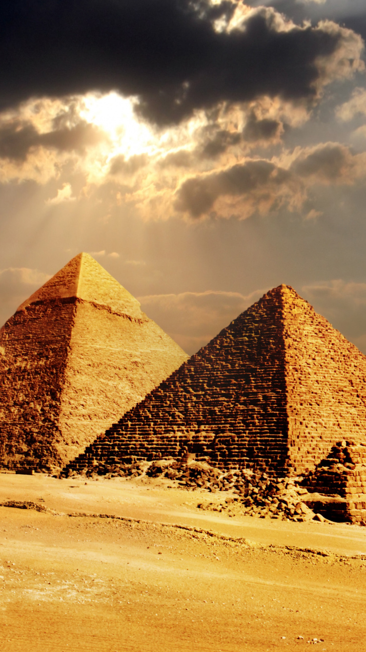 埃及金字塔, 金字塔, 纪念碑, 古代历史, 历史站 壁纸 750x1334 允许