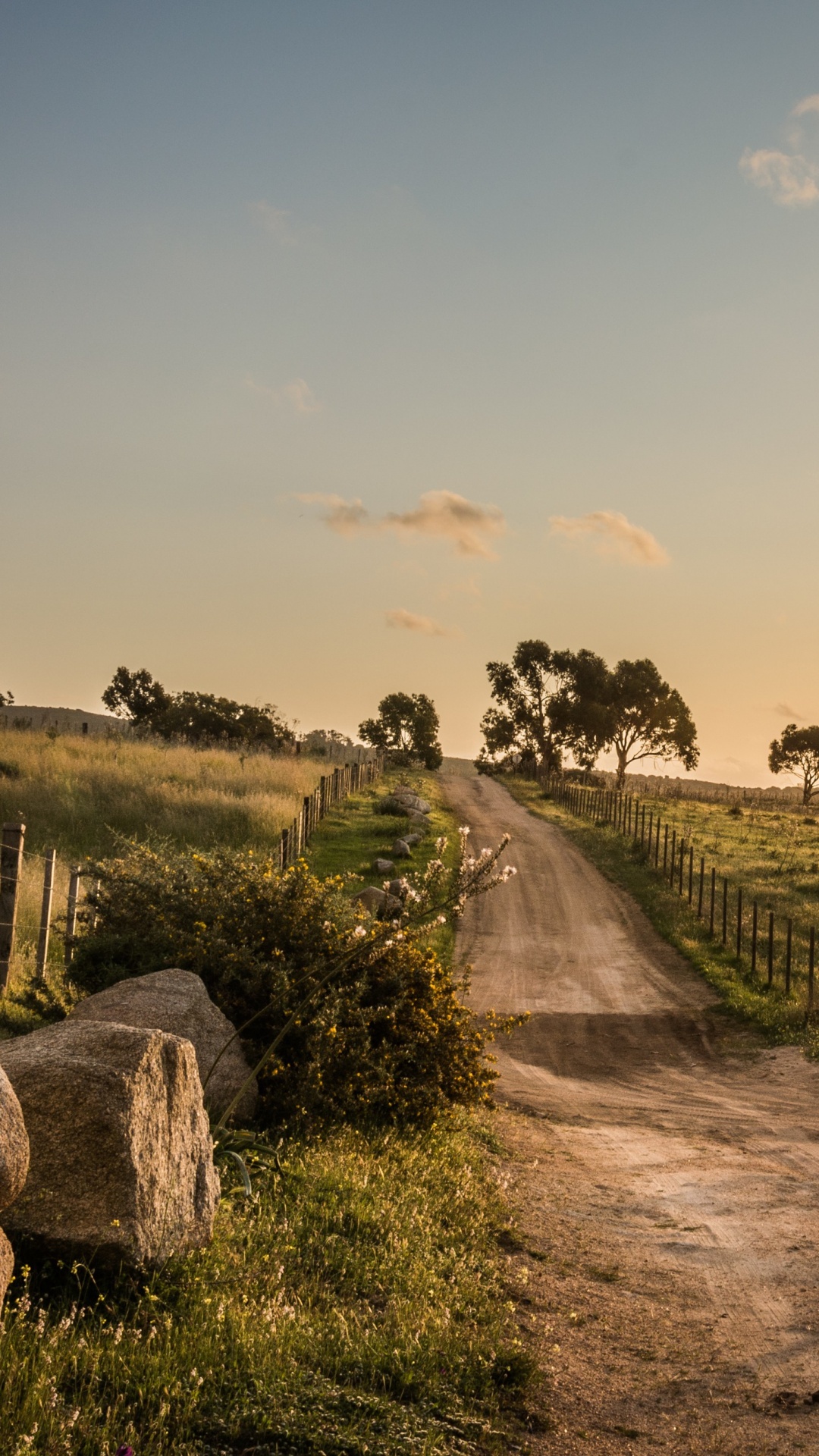 Gray Dirt Road Between Green Grass Field Under White Clouds During Daytime. Wallpaper in 1080x1920 Resolution