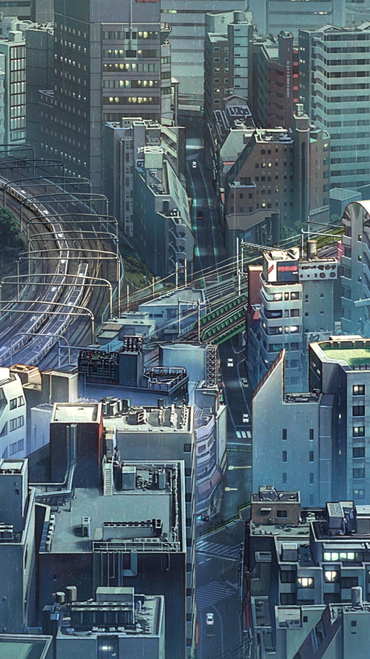 Anime Tokyo Street Scene Background
