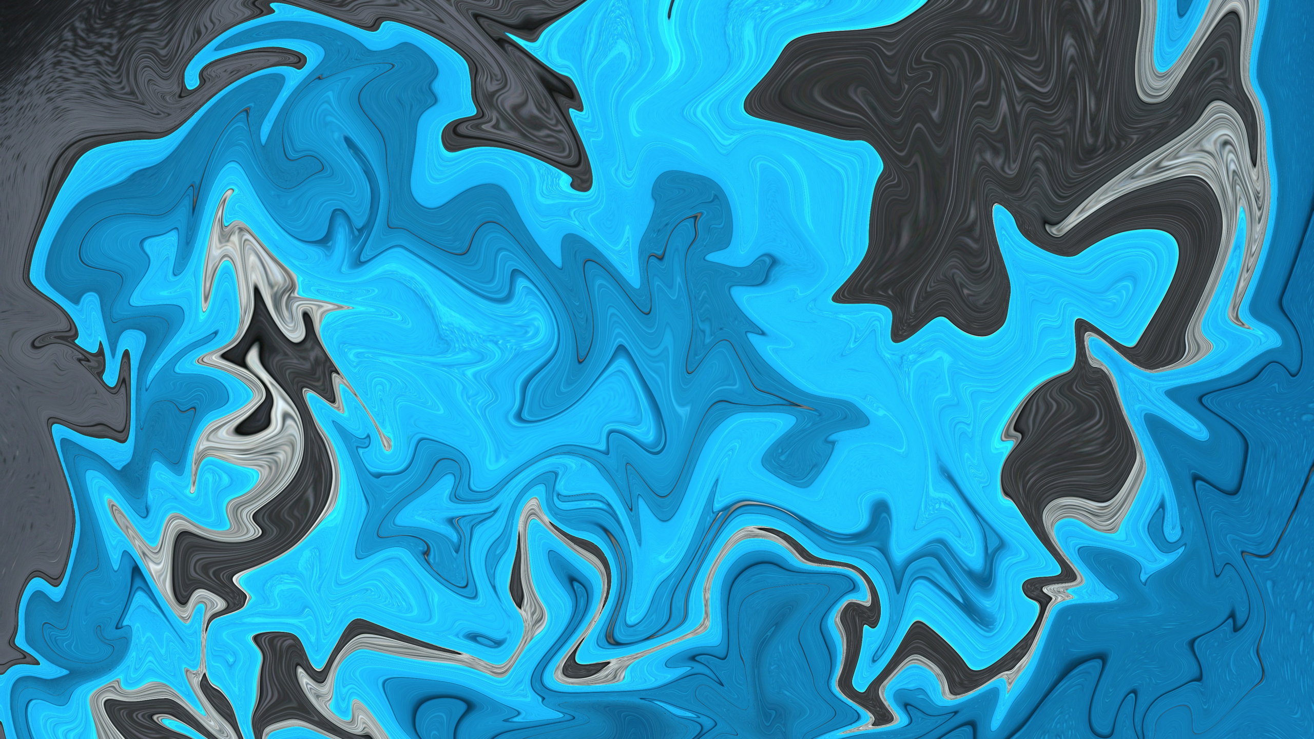 Blaue Und Schwarze Abstrakte Malerei. Wallpaper in 2560x1440 Resolution