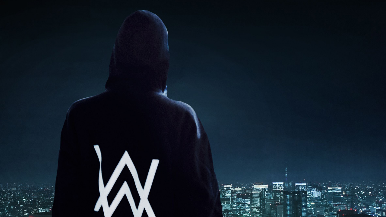 Alan Walker, Black, Blue, Light, Darkness. Wallpaper in 1280x720 Resolution