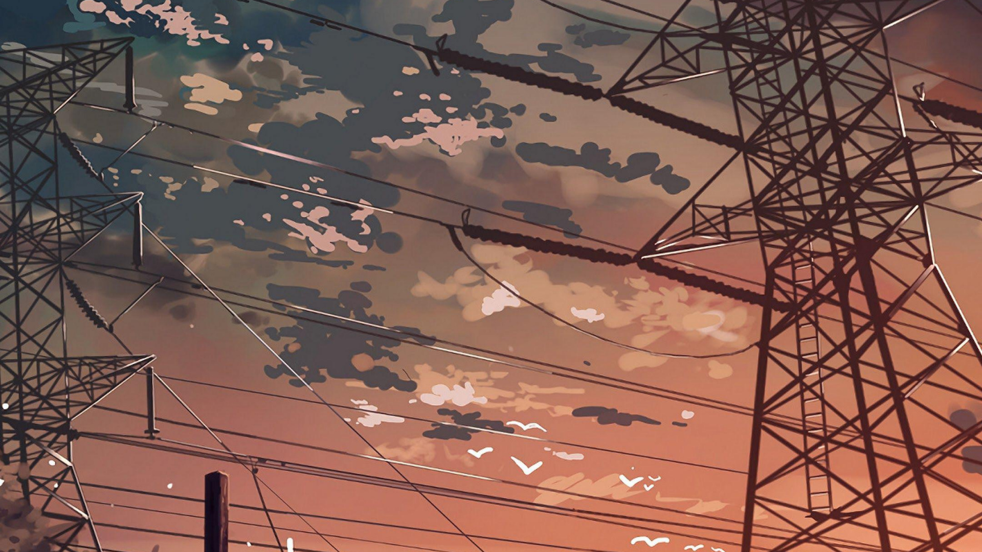 Anime, Theatralische Landschaft, Kunst, Cloud, Atmosphäre. Wallpaper in 1920x1080 Resolution