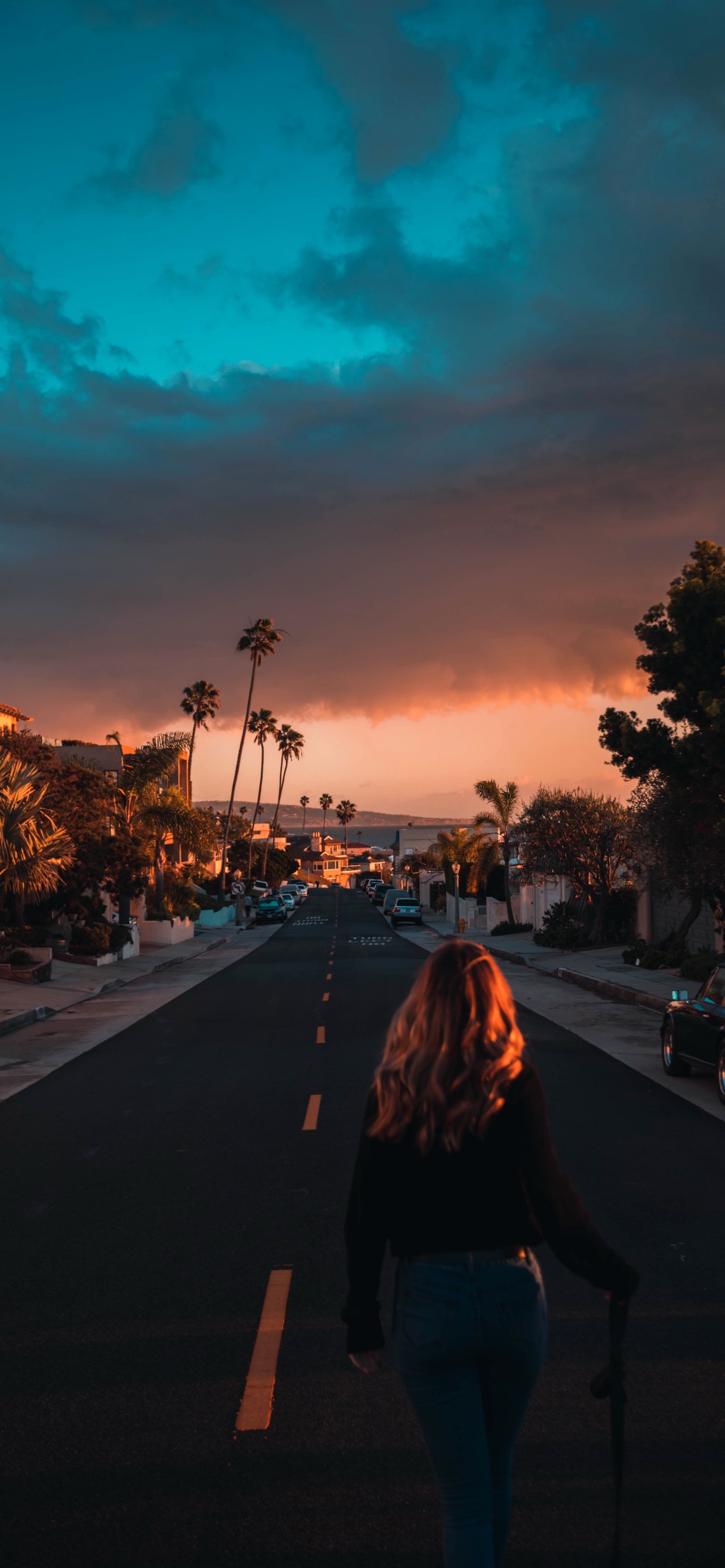 Los Angeles, Cloud, Atmosphäre, Afterglow, Orange. Wallpaper in 1242x2688 Resolution