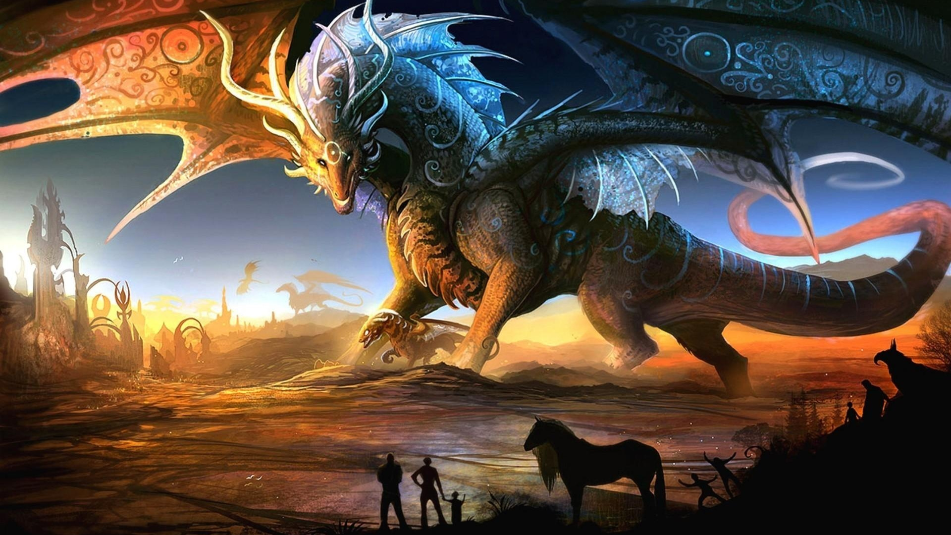 龙, 传说中的生物, 幻想, 神秘的生物, 灭绝 壁纸 1920x1080 允许