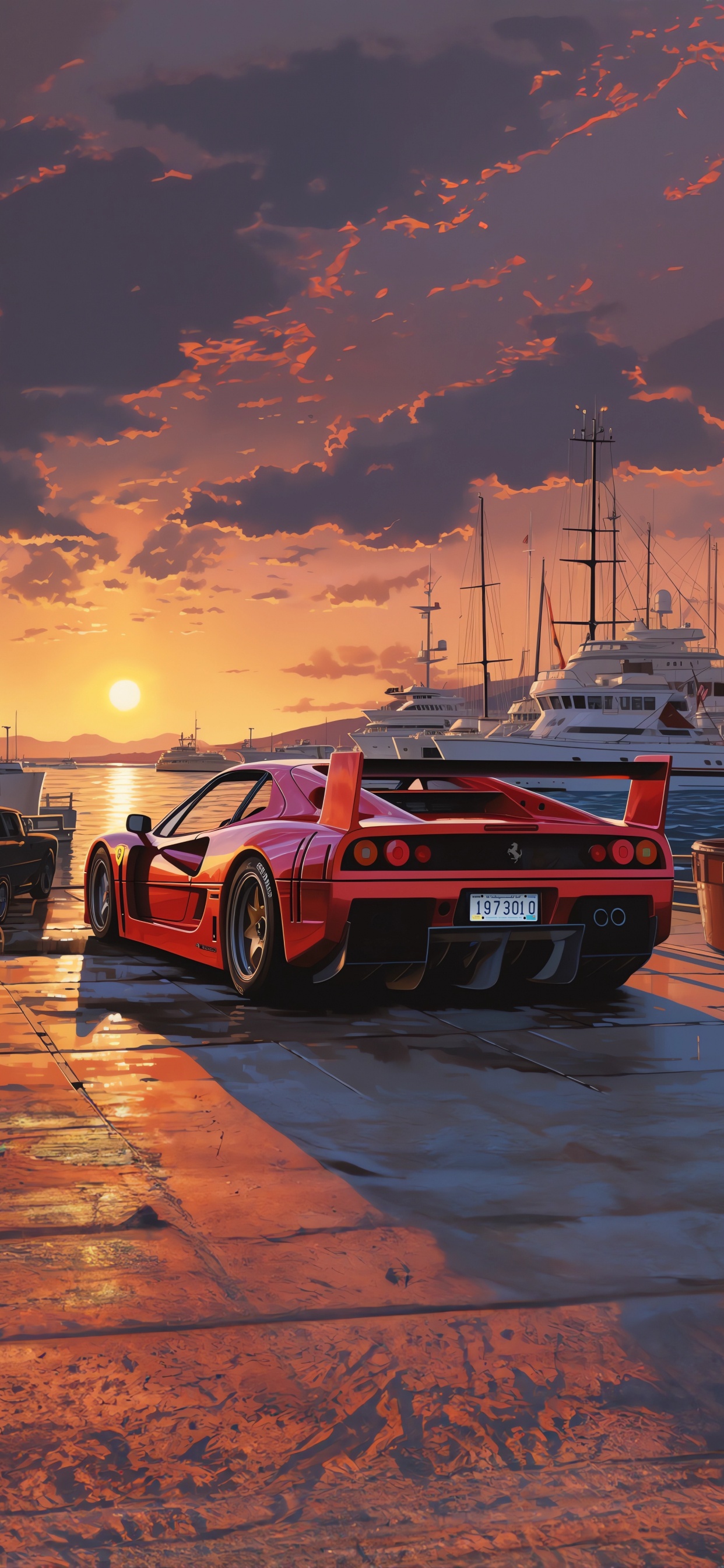 Grand Tourer, Voiture de Luxe, Ferrari F40, Ferrari 599, Ferrari. Wallpaper in 1242x2688 Resolution