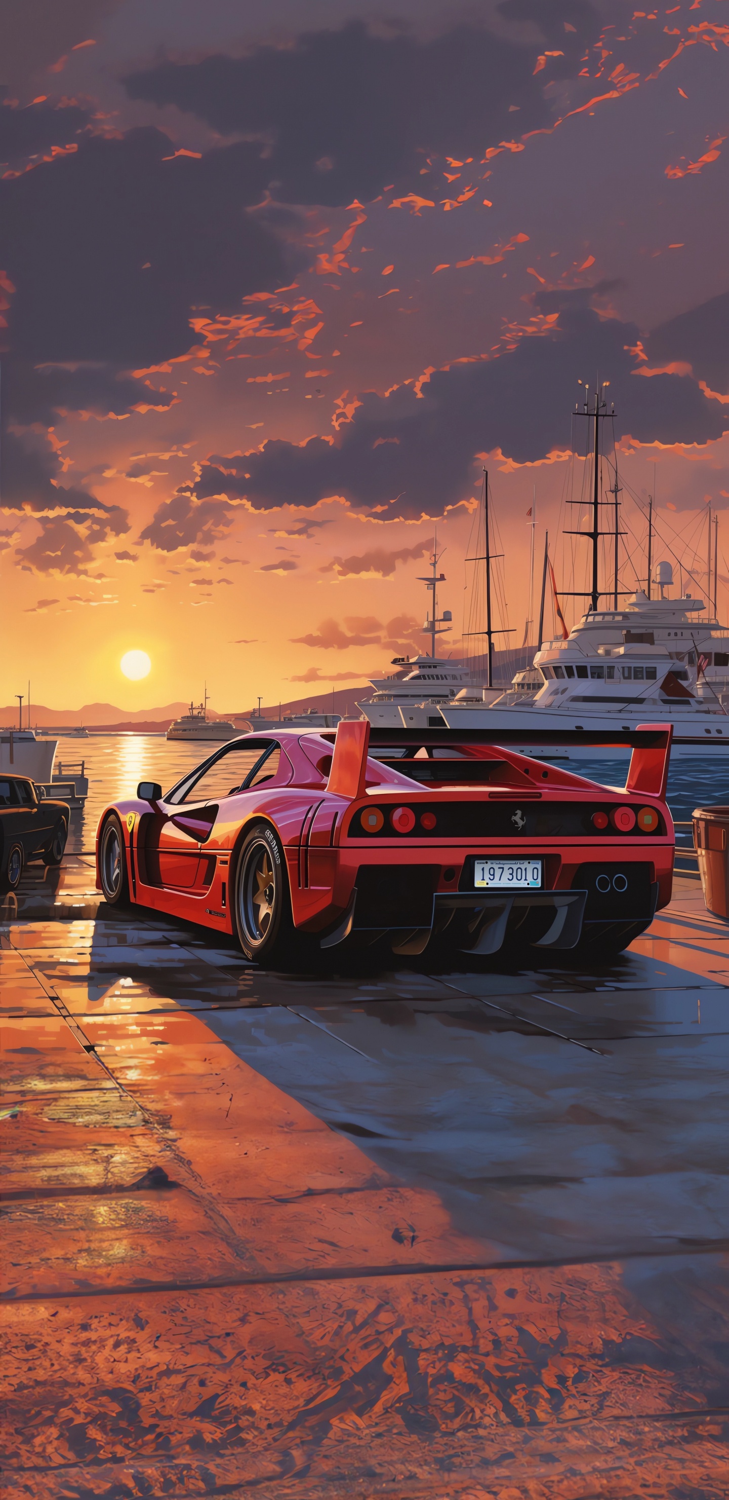 Grand Tourer, Voiture de Luxe, Ferrari F40, Ferrari 599, Ferrari. Wallpaper in 1440x2960 Resolution