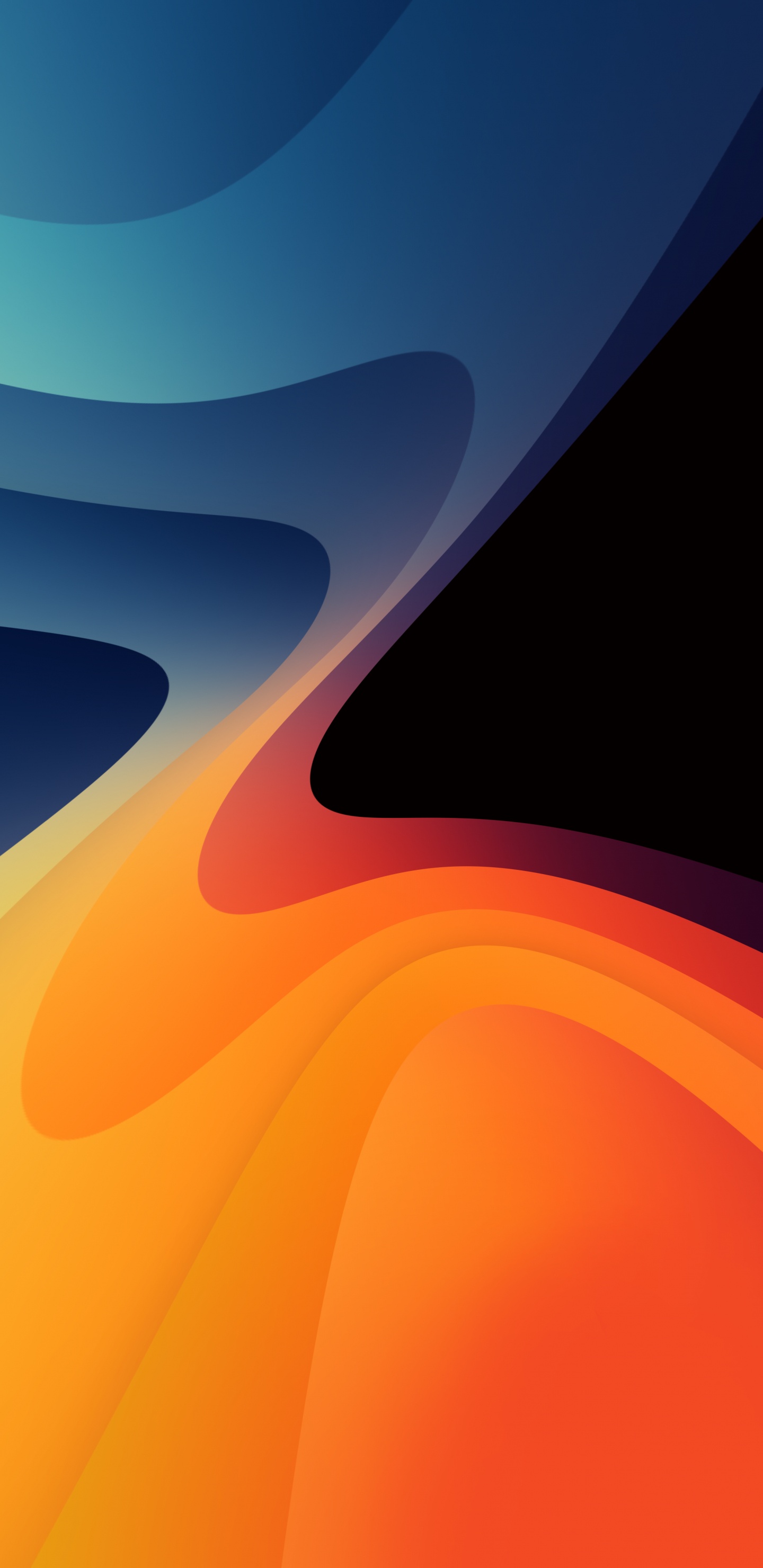 Orange, Géométrie, Azure, Pente, Art. Wallpaper in 1440x2960 Resolution