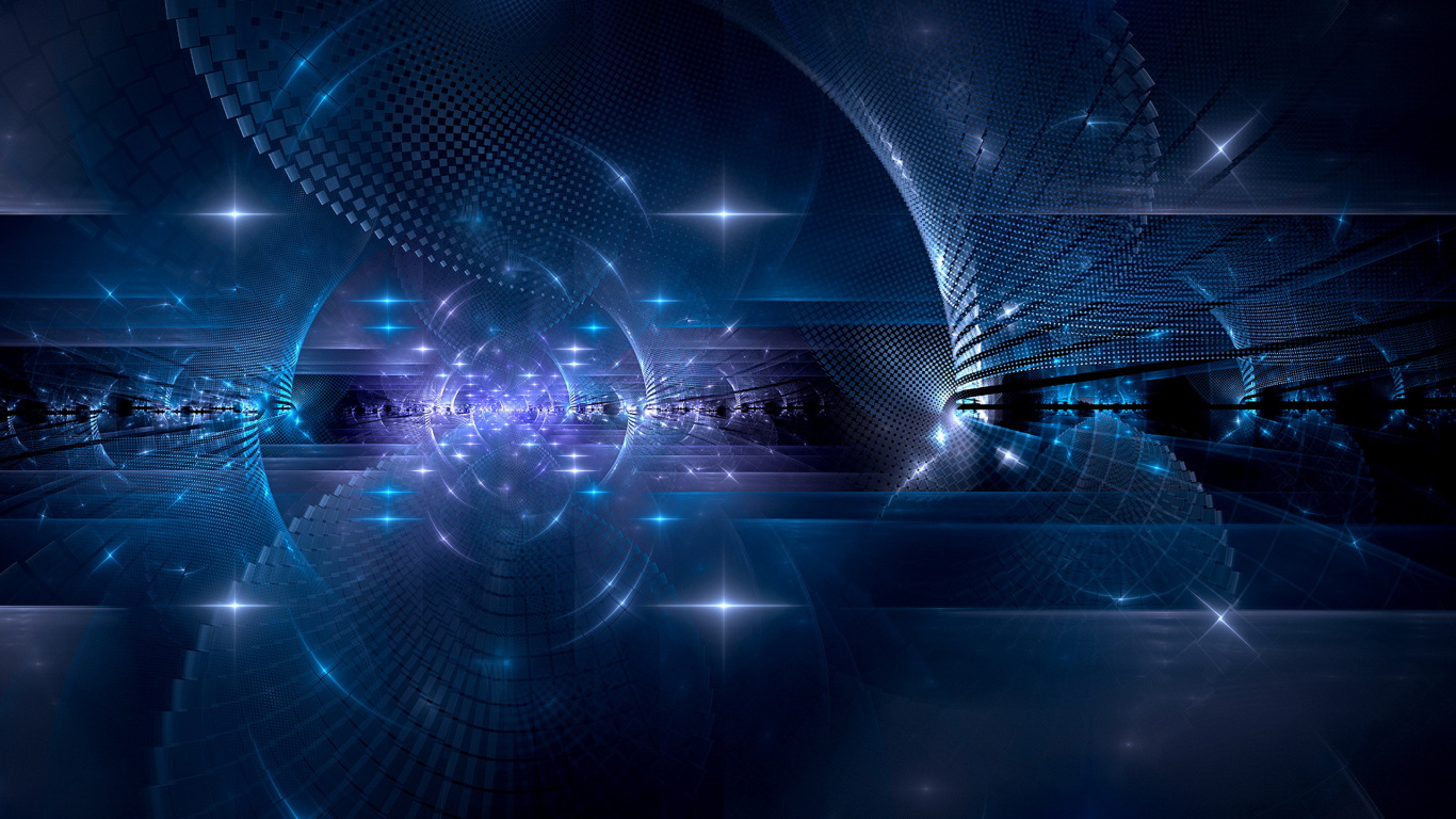 Ilustración de Luz Azul y Blanca. Wallpaper in 1366x768 Resolution