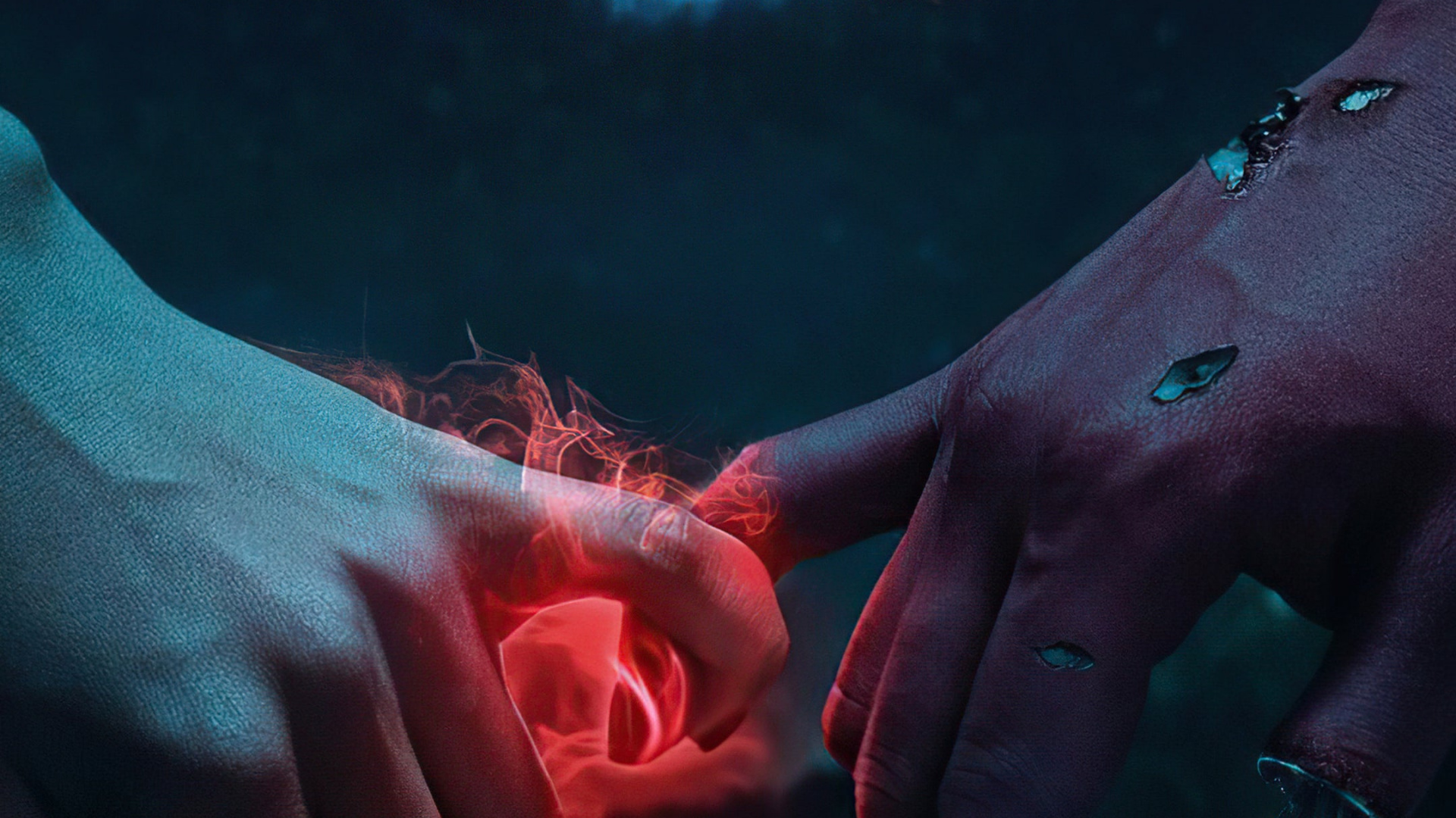 Agatha Harkness, Wanda Maximoff, Vision, Water, Underwater. Wallpaper in 1920x1080 Resolution