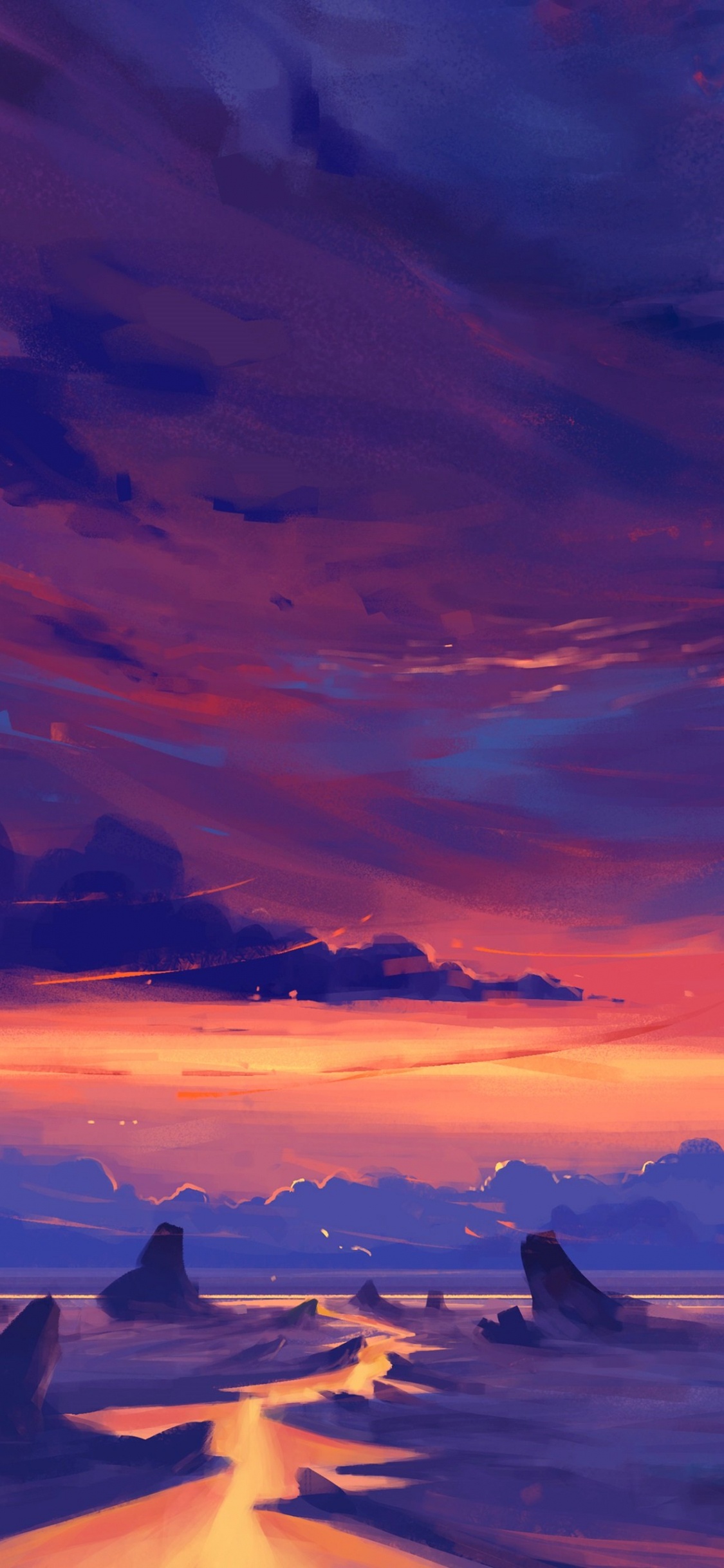 Dystopian Phone, Dystopia, Art, Android, Painting. Wallpaper in 1125x2436 Resolution