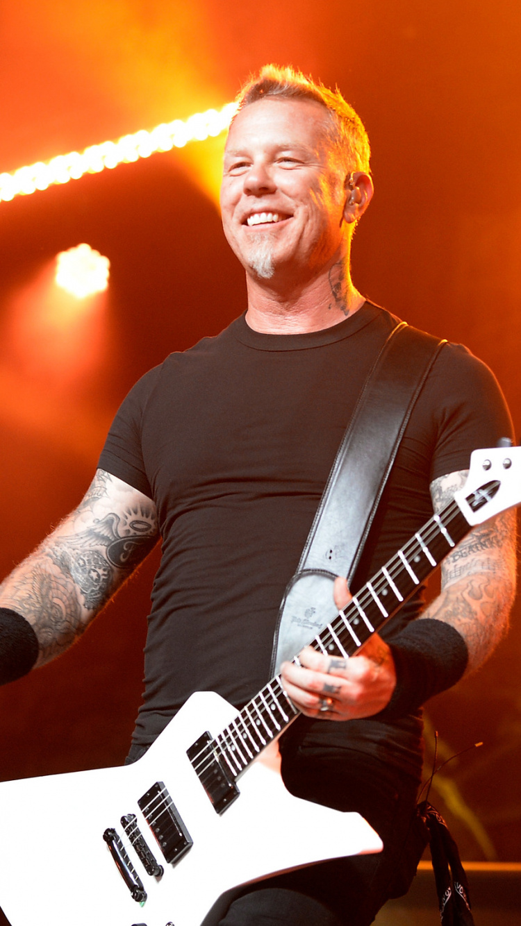 James Hetfield, Metallica, Musician, Guitarist, String Instrument. Wallpaper in 750x1334 Resolution