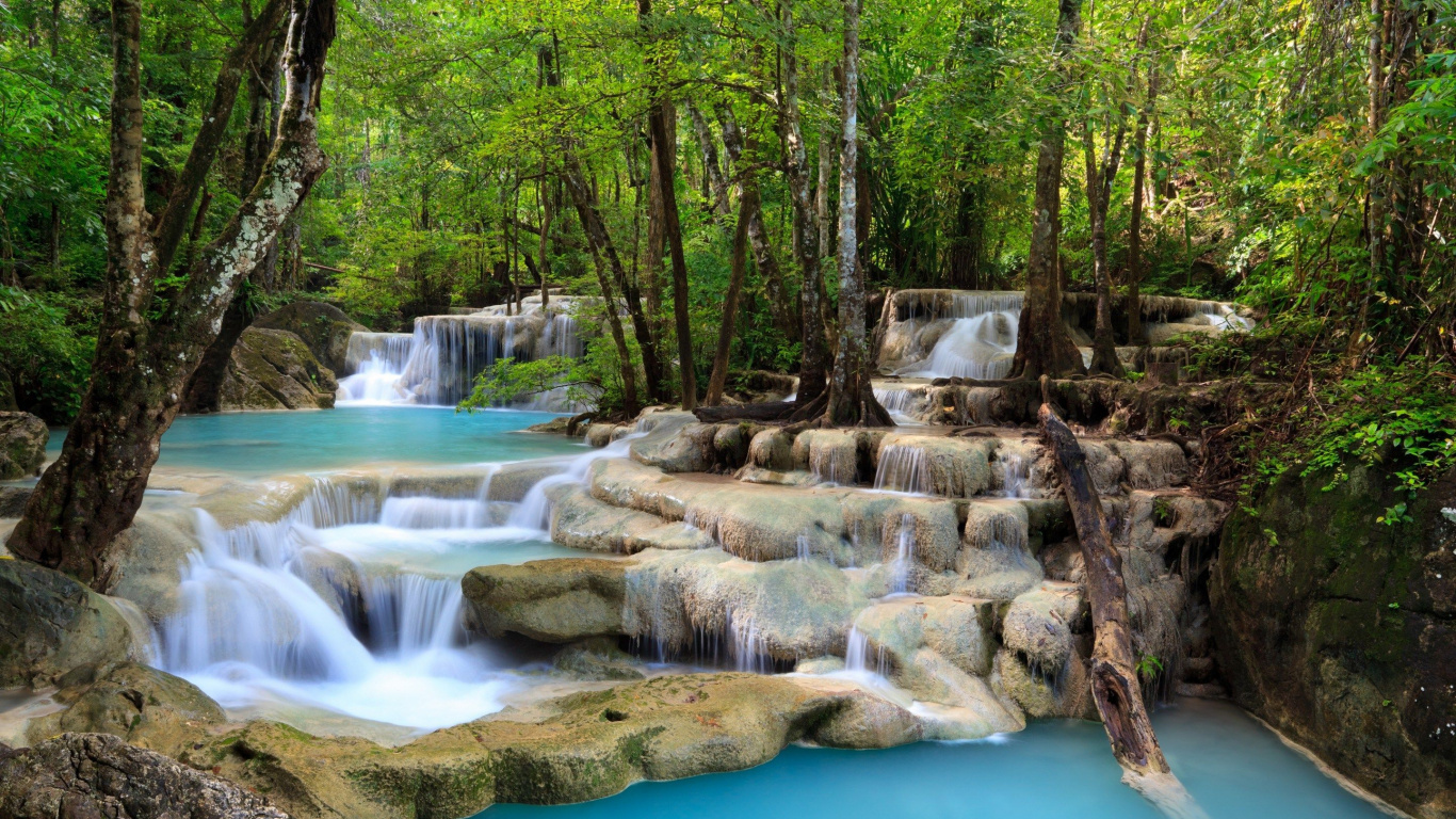 Time Lapse Photography of River. Wallpaper in 1366x768 Resolution