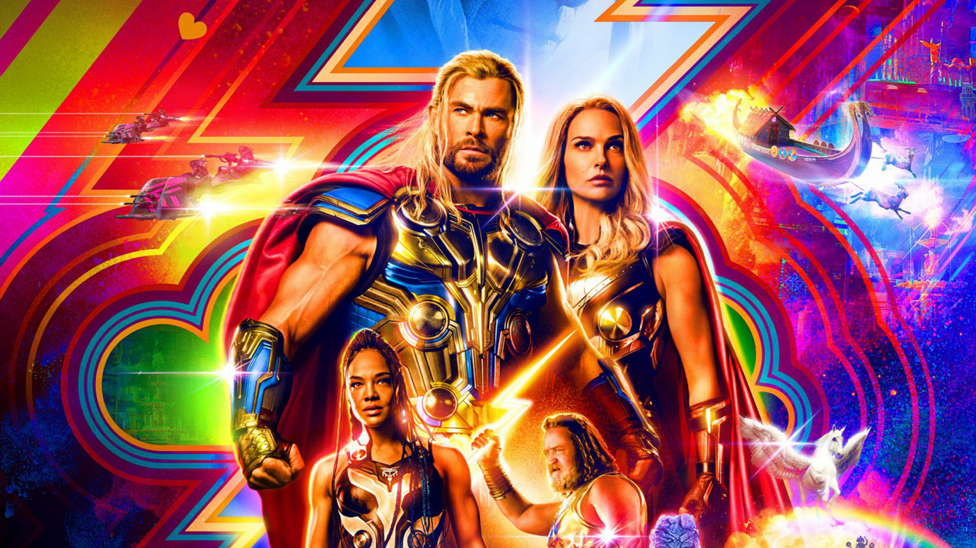 Gorr The God Butcher, Jane Foster, Poster, Marvel Studios, Marvel Cinematic Universe. Wallpaper in 1366x768 Resolution