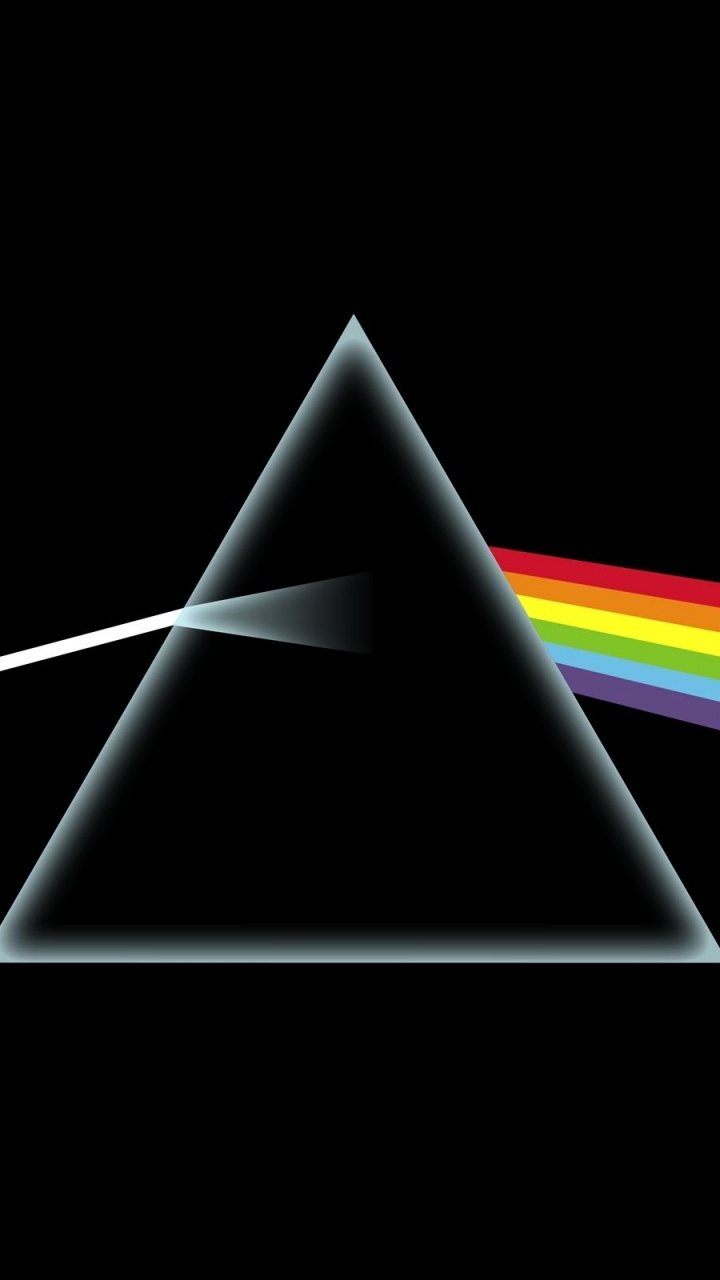 The Dark Side of The Moon, Pink Floyd, Prism, Light, Triangle. Wallpaper in 720x1280 Resolution