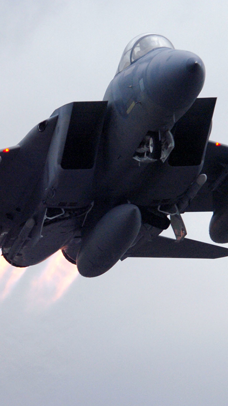 Black Jet Plane in Mid Air During Daytime. Wallpaper in 750x1334 Resolution