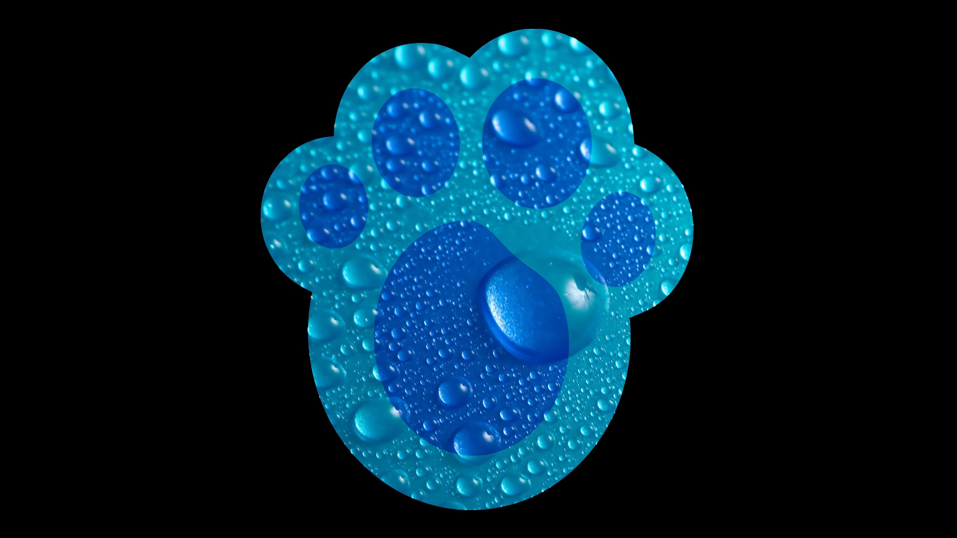 Blaue Und Weiße Herzillustration. Wallpaper in 1920x1080 Resolution