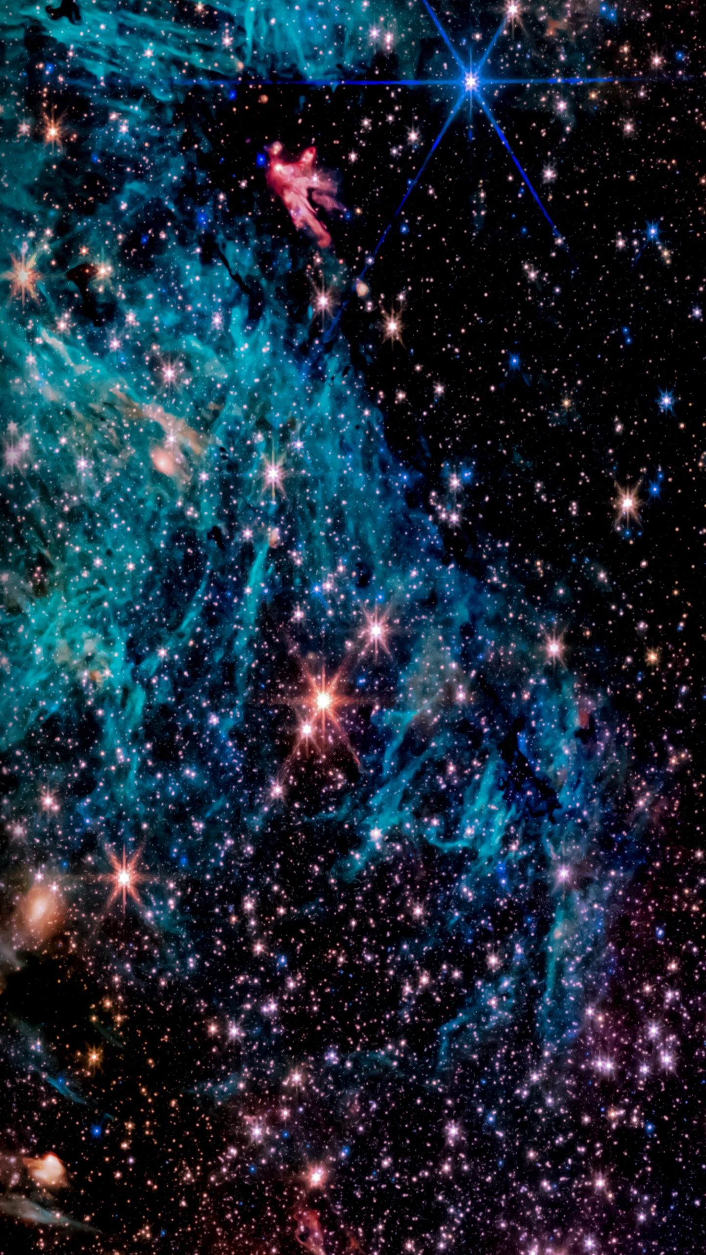 Stern, James-Webb-Weltraumteleskop, Galaxy, Astronomie, NASA. Wallpaper in 1440x2560 Resolution