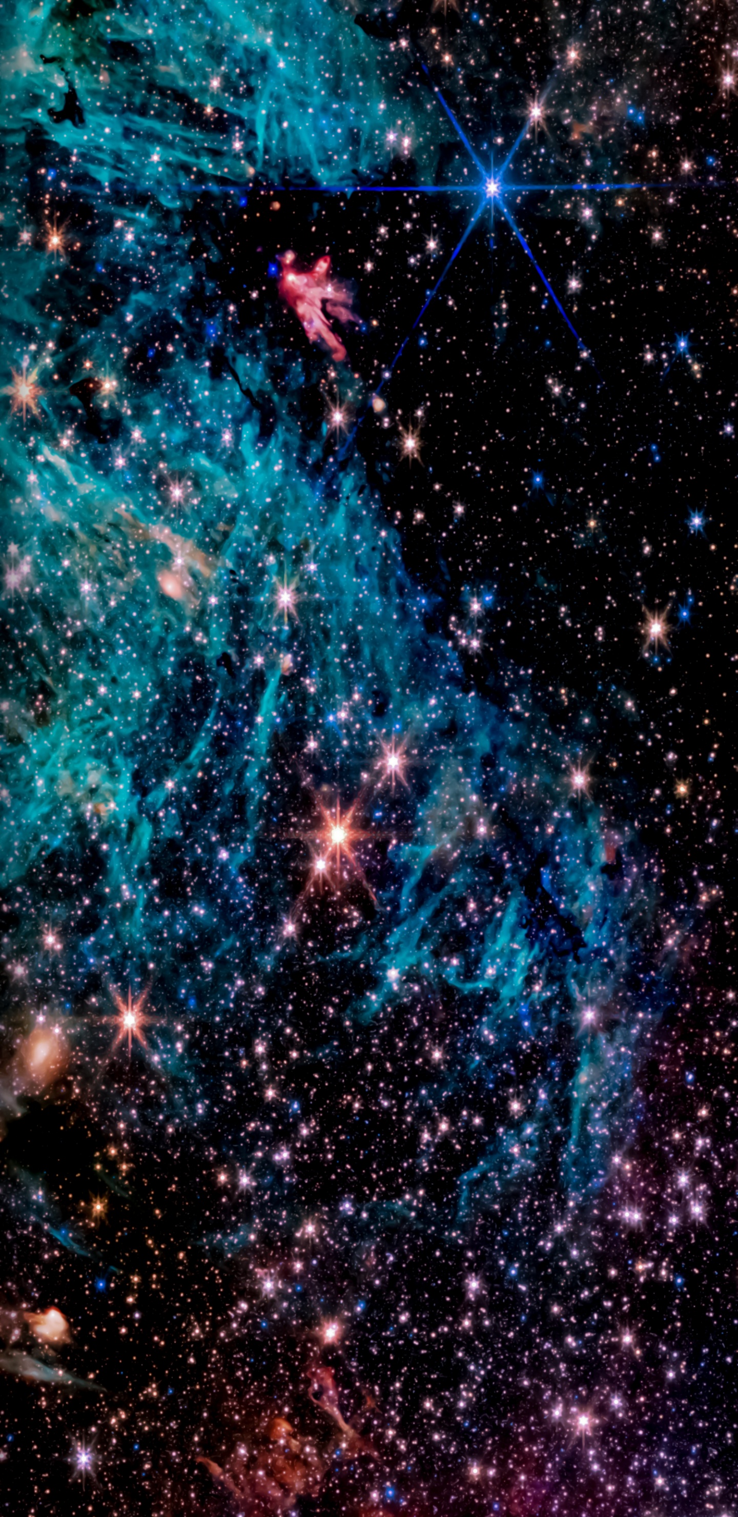 Stern, James-Webb-Weltraumteleskop, Galaxy, Astronomie, NASA. Wallpaper in 1440x2960 Resolution