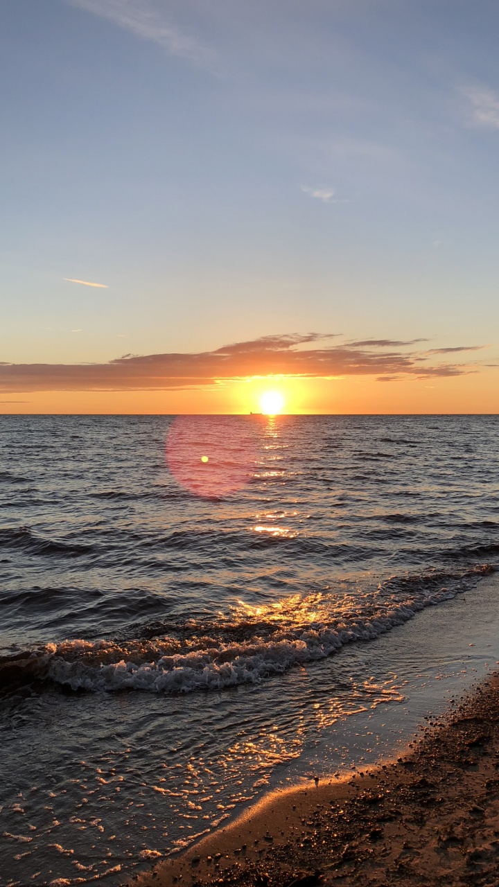 Sea, Body of Water, Fluid, Liquid, Sunset. Wallpaper in 720x1280 Resolution