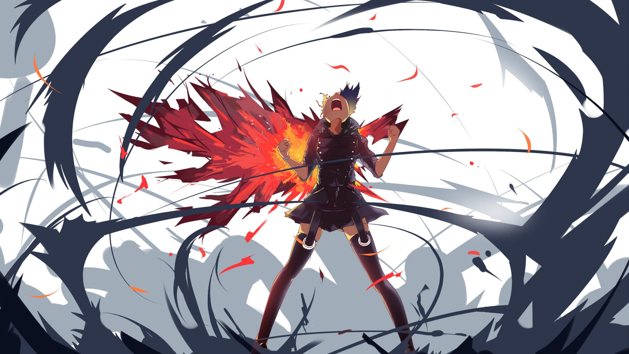 Weißes Und Rotes Ahornblatt. Wallpaper in 1280x720 Resolution