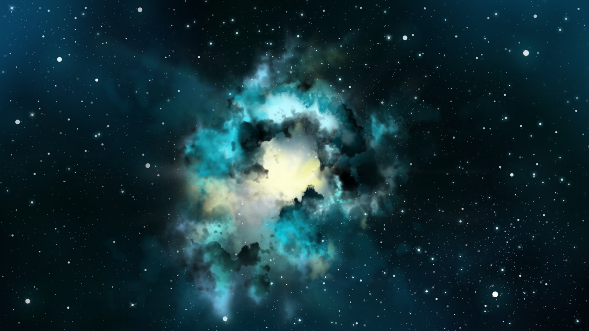 Weiße Und Blaue Wolken Während Der Nacht. Wallpaper in 1920x1080 Resolution