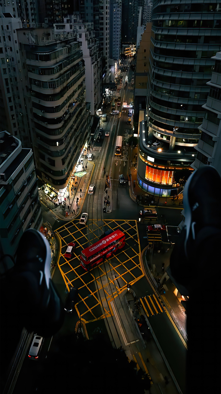 Skyscraper, Building, Automotive Lighting, Cars, Light. Wallpaper in 750x1334 Resolution