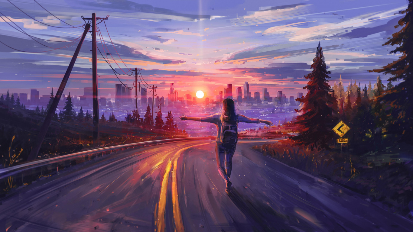 Saut Momentané, Spotify, ex Sona, Atmosphère, Lumière. Wallpaper in 1366x768 Resolution