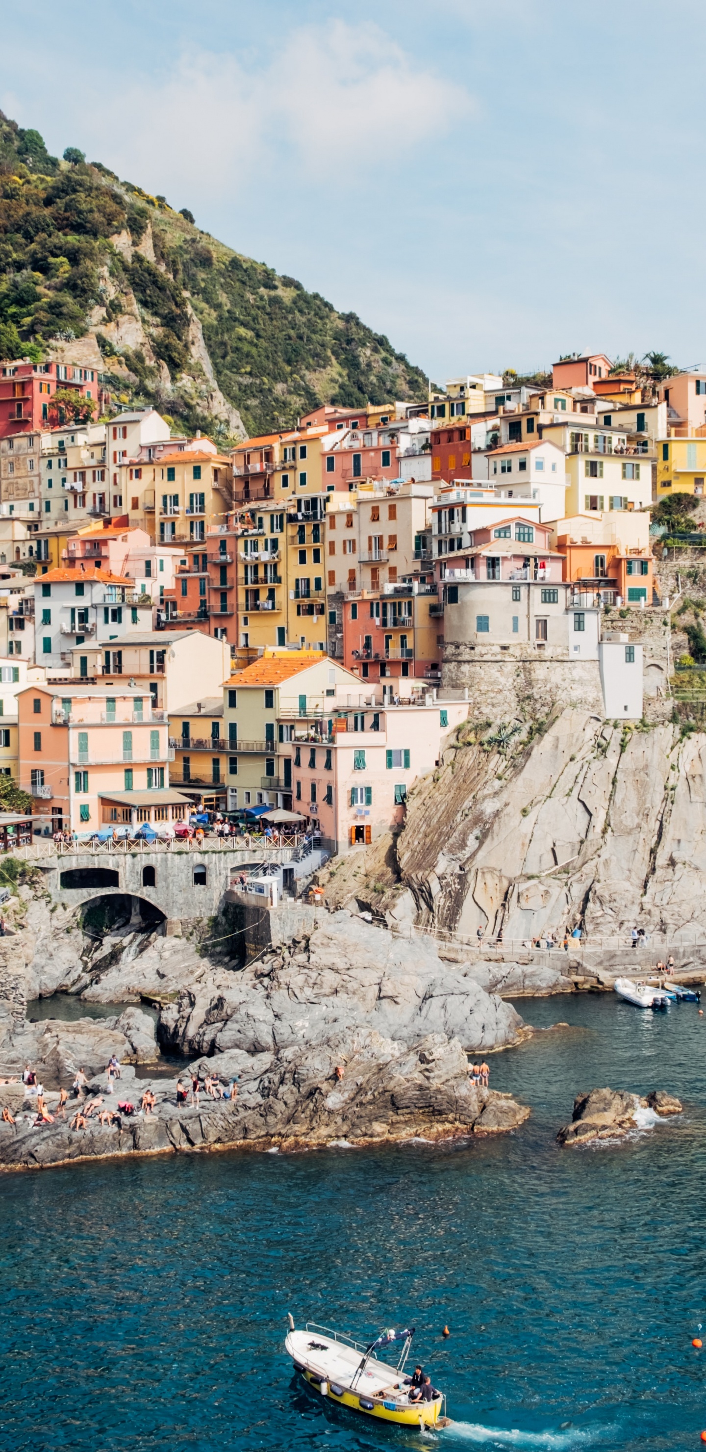 Cinque Terre National Park, Manarola, Monterosso al Mare, Vernazza, Portofino. Wallpaper in 1440x2960 Resolution