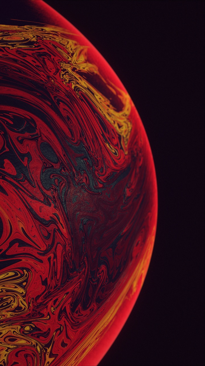 256 Gb, Apples, Liquid, Art, Circle. Wallpaper in 720x1280 Resolution