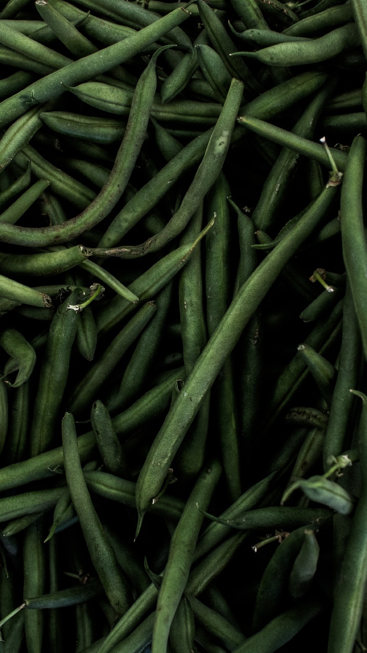 Green Chili Lot on Blue Textile. Wallpaper in 720x1280 Resolution