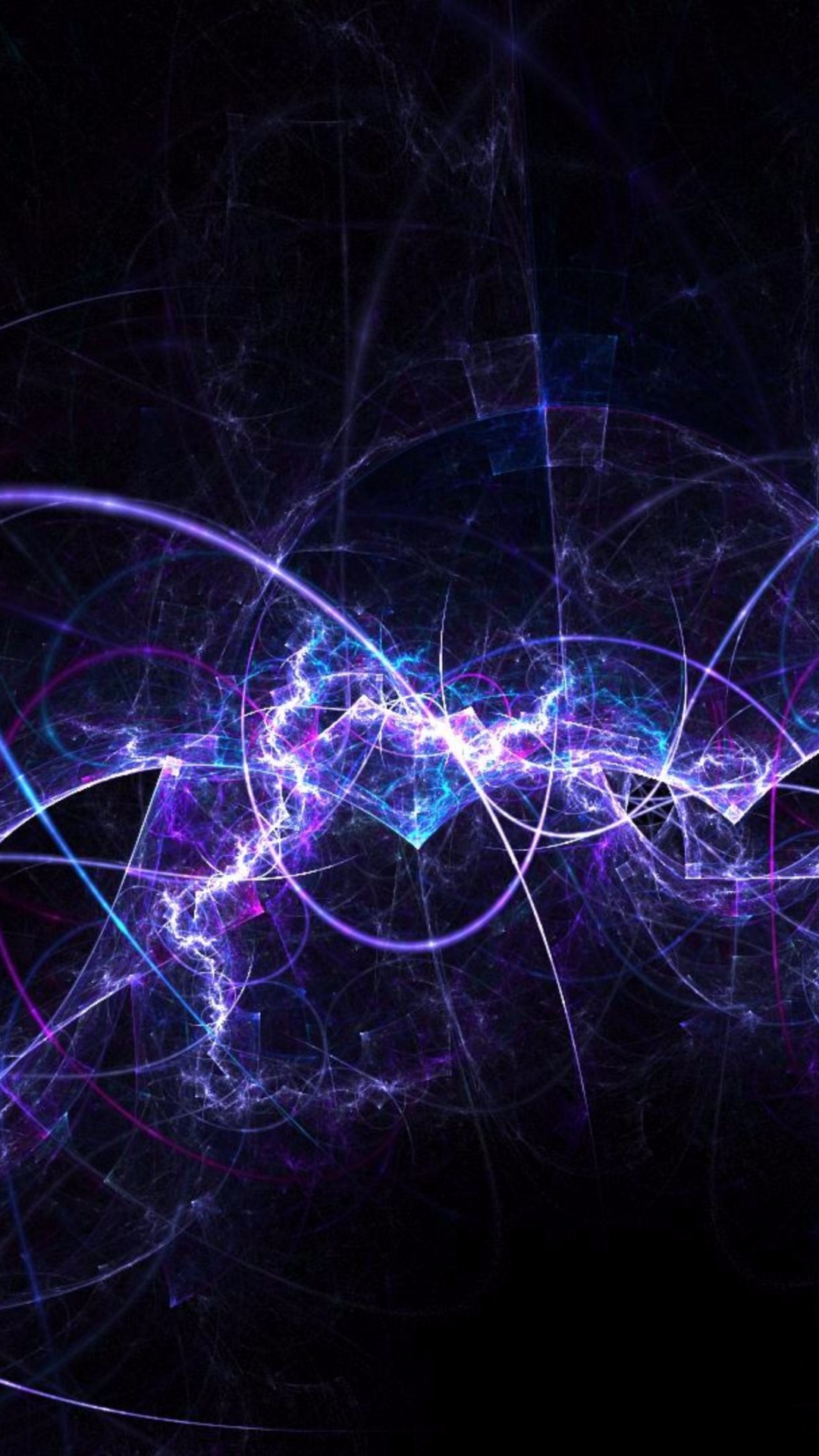 抽象艺术, 紫色的, 电蓝色的, 紫罗兰色, 分形技术 壁纸 1080x1920 允许