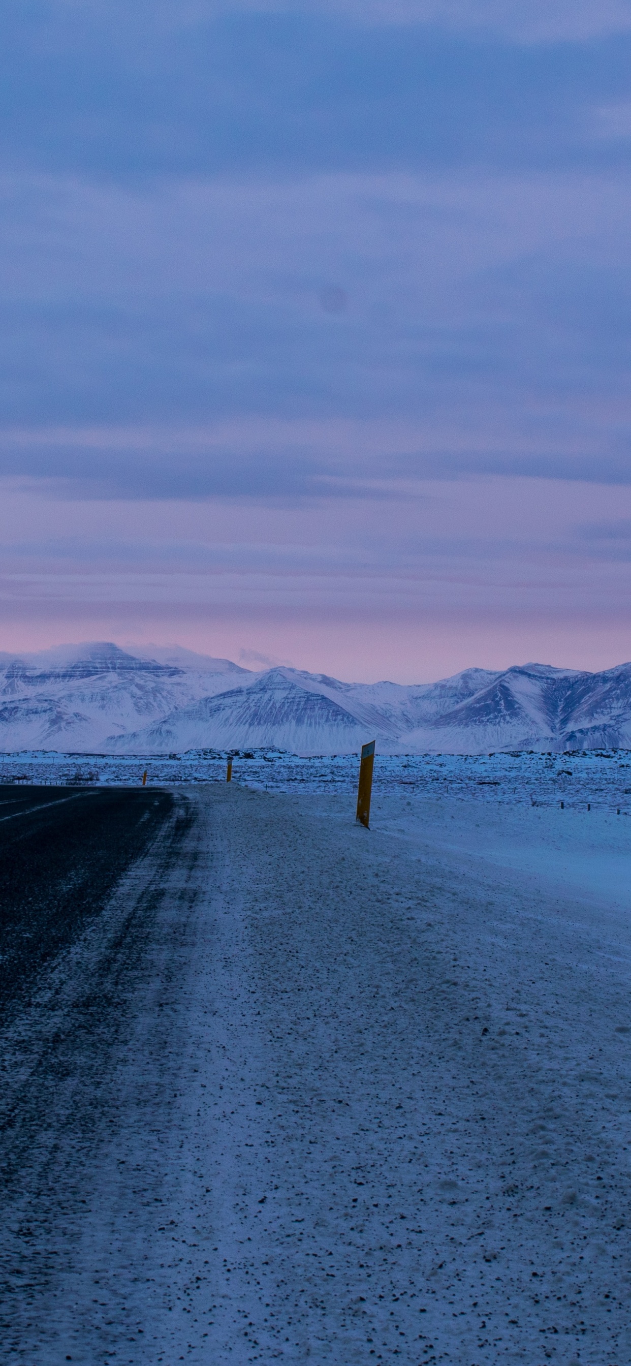 Blue, Road, Snow, Alps, Mountainous Landforms. Wallpaper in 1242x2688 Resolution