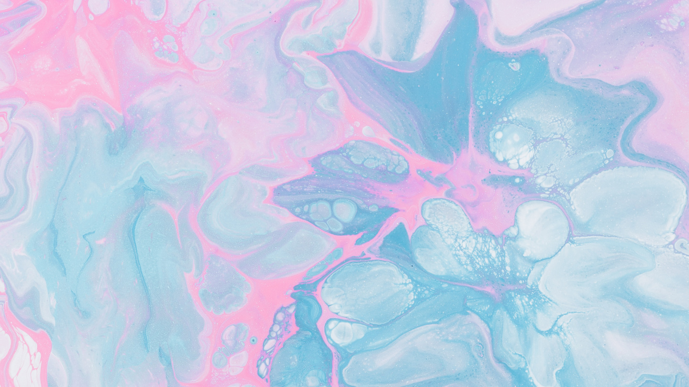 Teal and White Abstract Painting. Wallpaper in 1366x768 Resolution