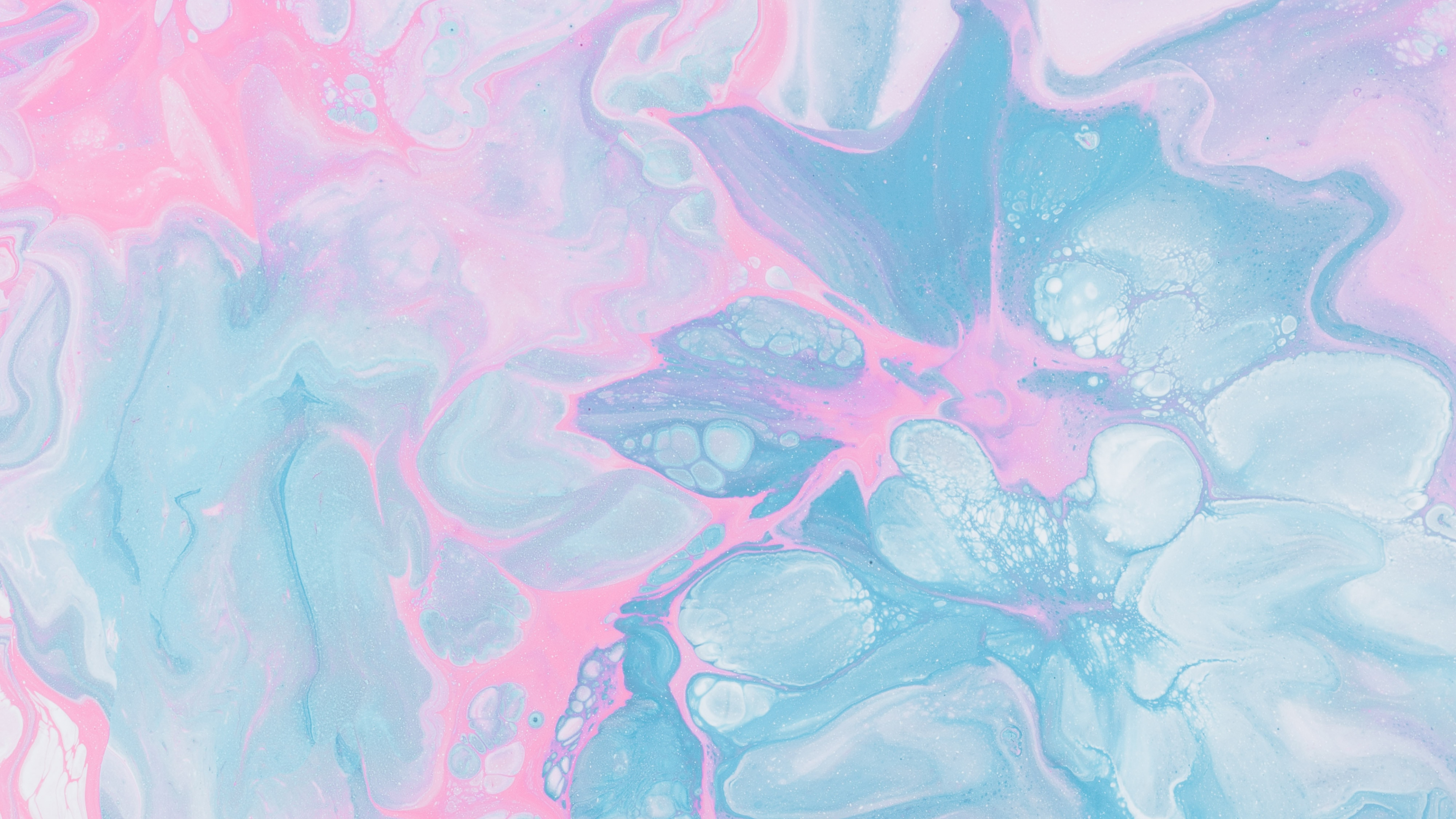 Teal and White Abstract Painting. Wallpaper in 3840x2160 Resolution