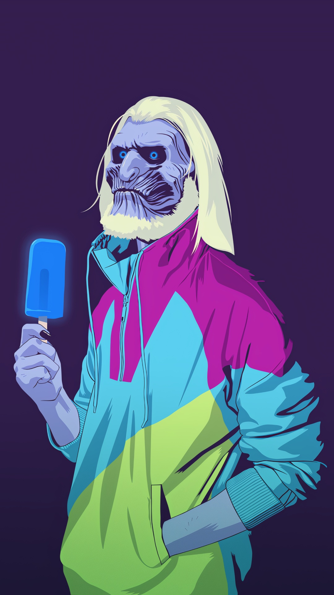 Weiße Walker Illustration, Nacht König, Ramsay Bolton, White Walker, Kunst. Wallpaper in 1080x1920 Resolution