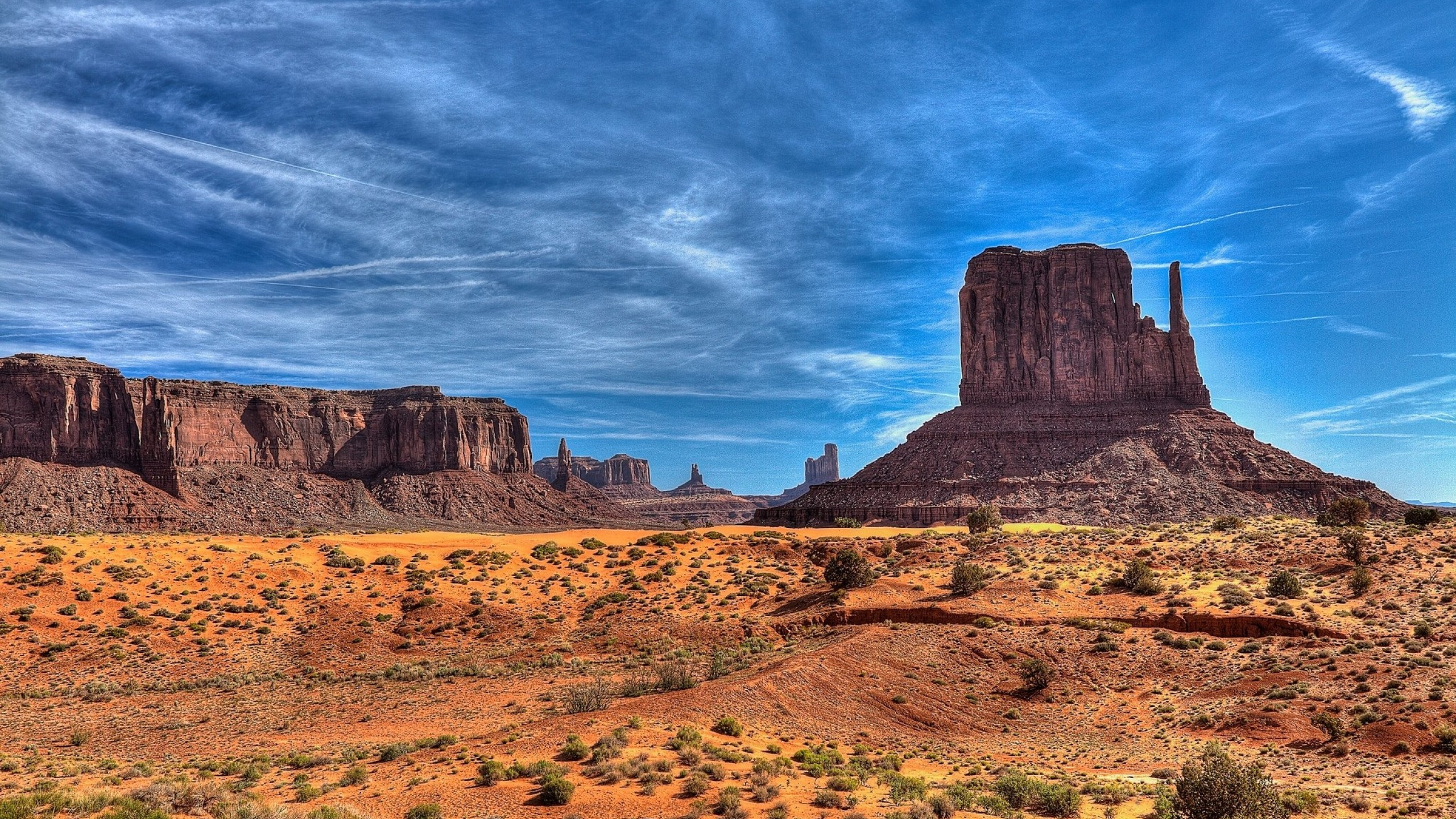 Brown Rock Formation Under Blue Sky and White Clouds During Daytime. Wallpaper in 2560x1440 Resolution