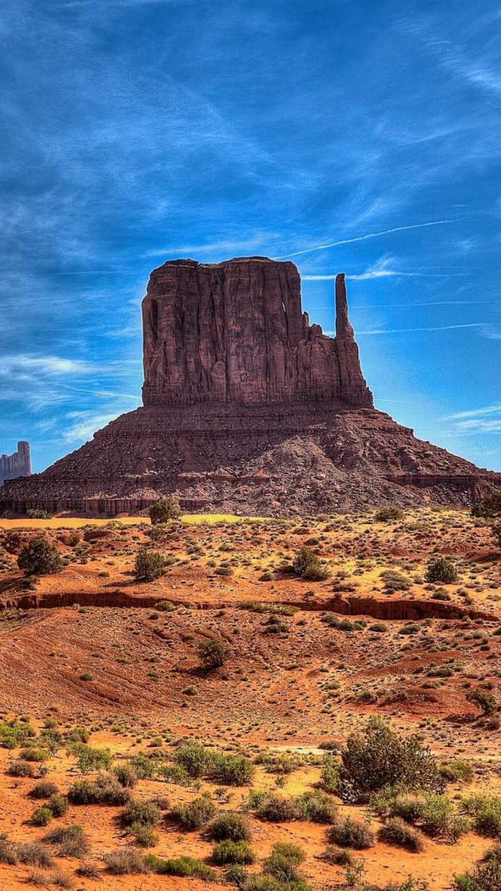 Brown Rock Formation Under Blue Sky and White Clouds During Daytime. Wallpaper in 720x1280 Resolution